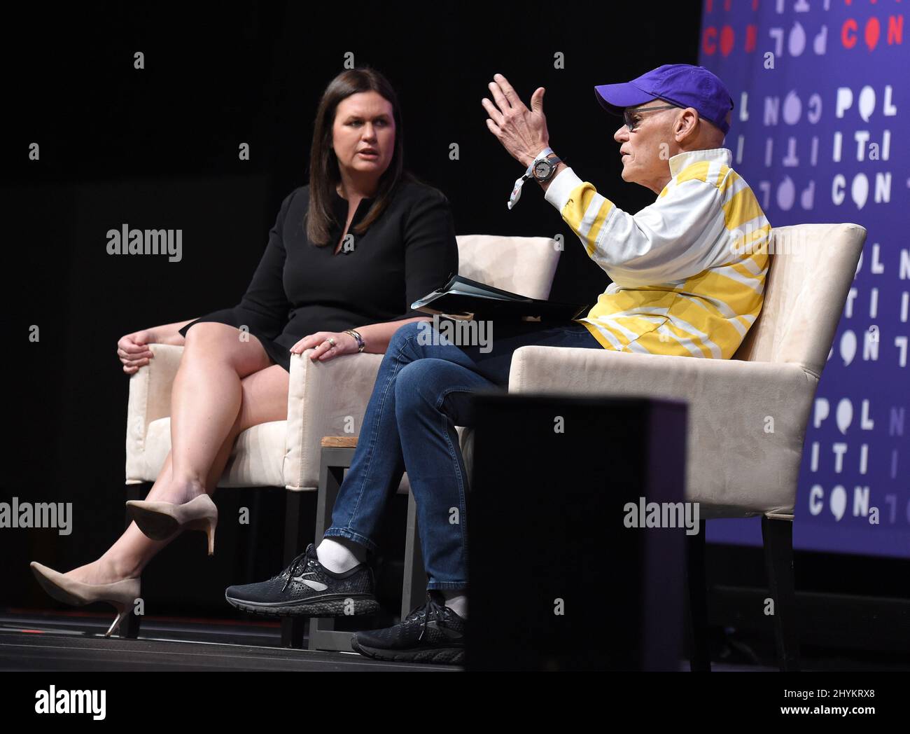 Sarah Huckabee Sanders et James Carville au Politicon 2019 qui s'est tenu au Music City Centre le 27 octobre 2019 à Nashville, TN. Banque D'Images