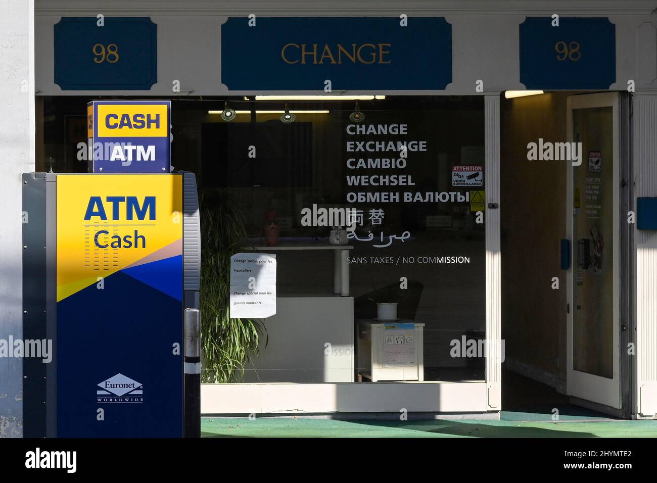 Bureau de change, Suisse Banque D'Images