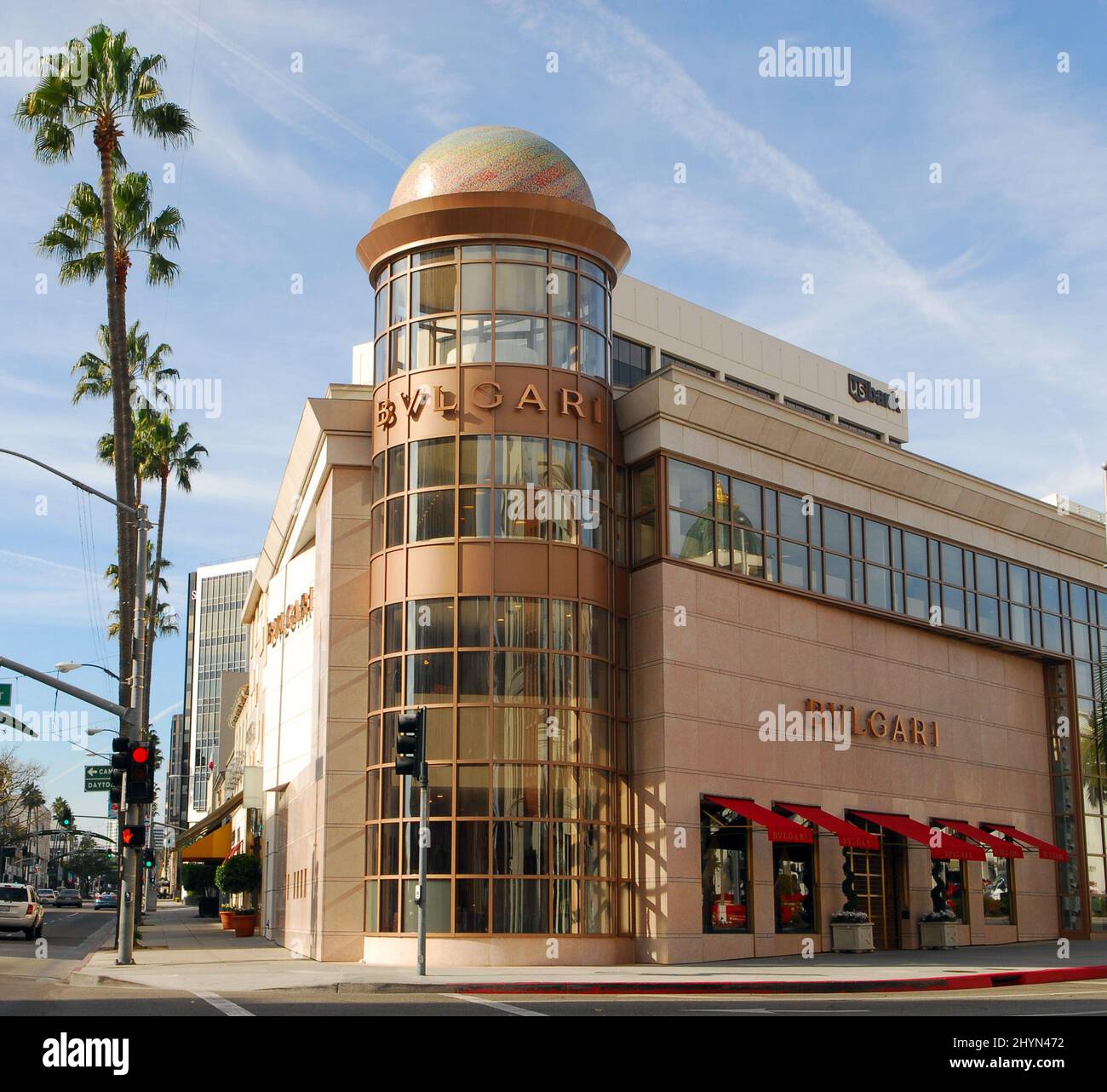 Bvlgari sur Rodeo Drive. Photo : presse britannique Banque D'Images