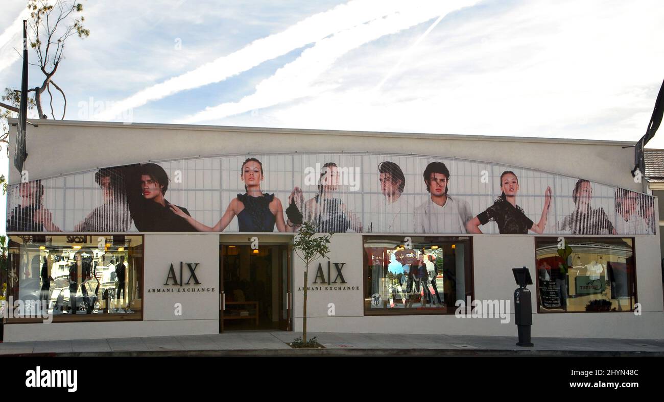 A/X à Sunset Plaza. Photo : presse britannique Banque D'Images