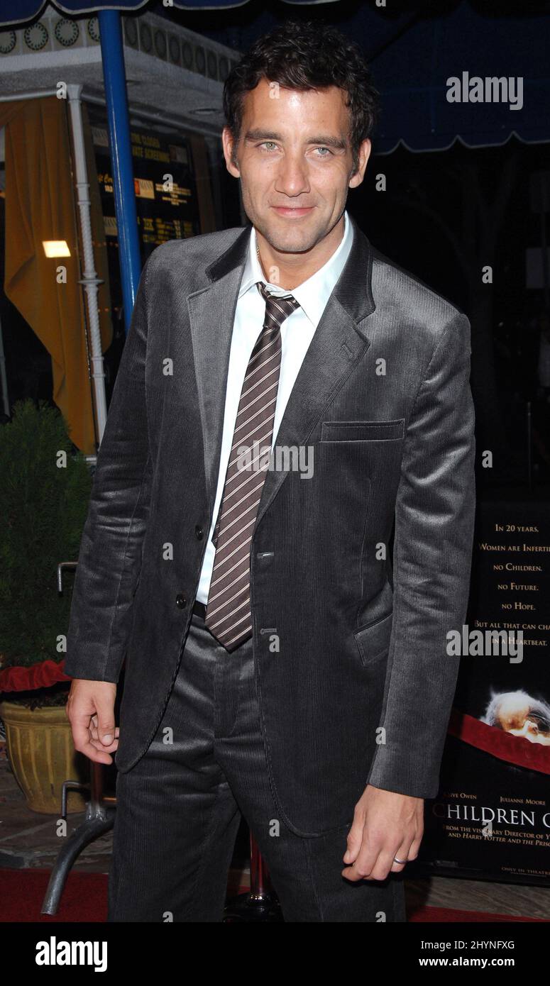 Clive Owen assiste à un dépistage des « enfants des hommes » à West Hollywood. Photo : presse britannique Banque D'Images
