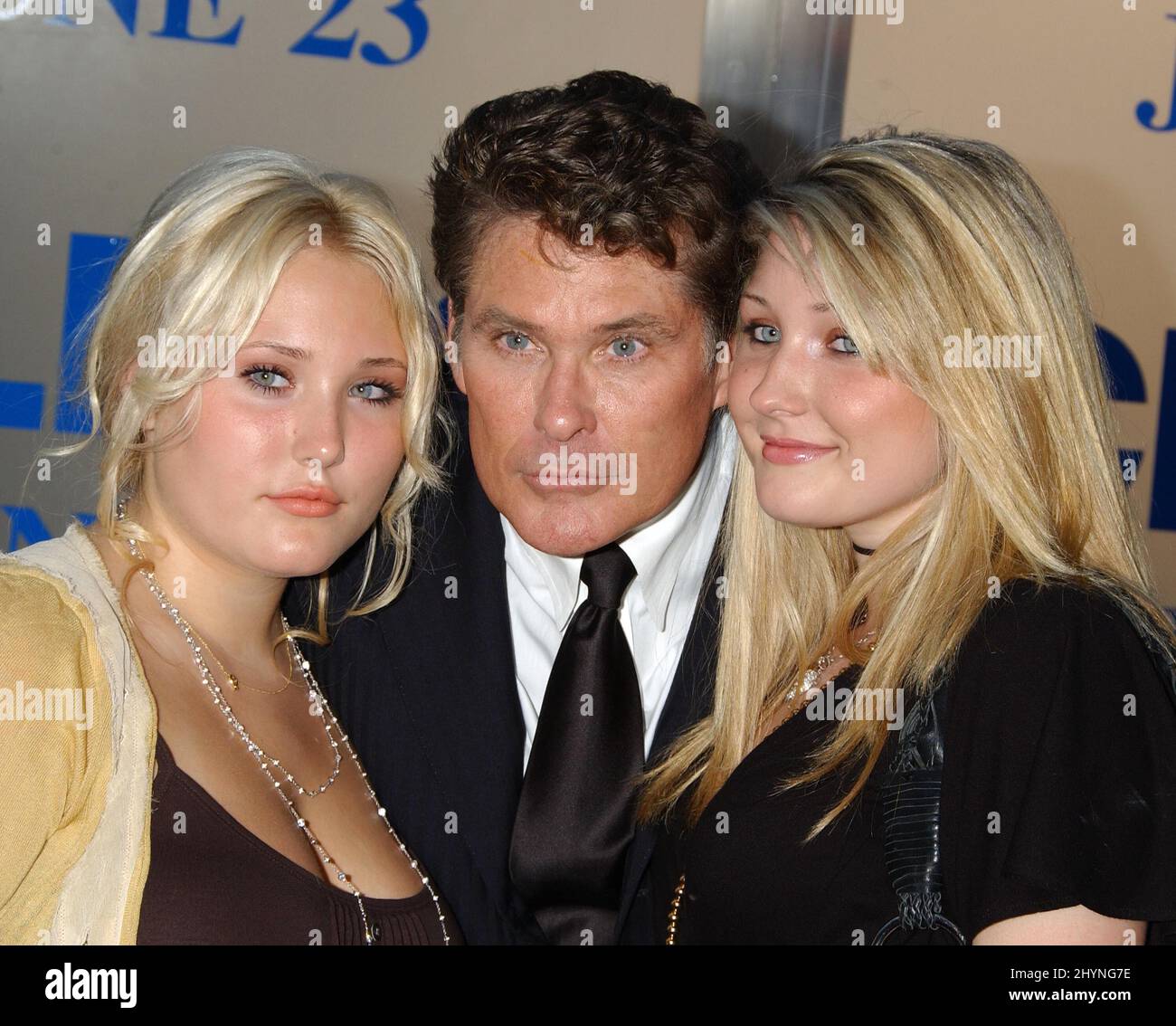 David Hasselhoff et les filles Taylor-Ann et Hayley assistent à la première « Click » de Los Angeles. Photo : presse britannique Banque D'Images