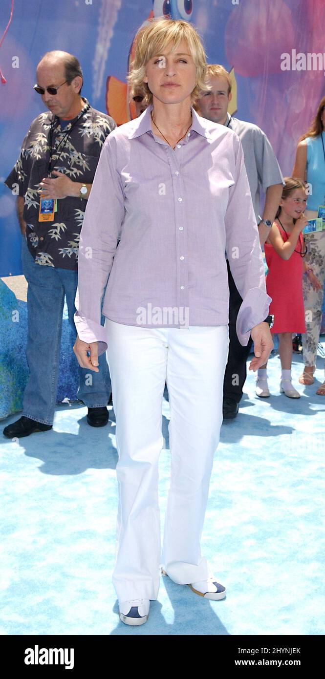 ELLEN DEGENERES PARTICIPE À LA PREMIÈRE HOLLYWOODIENNE « FINDING NEMO ». IMAGE : PRESSE BRITANNIQUE Banque D'Images