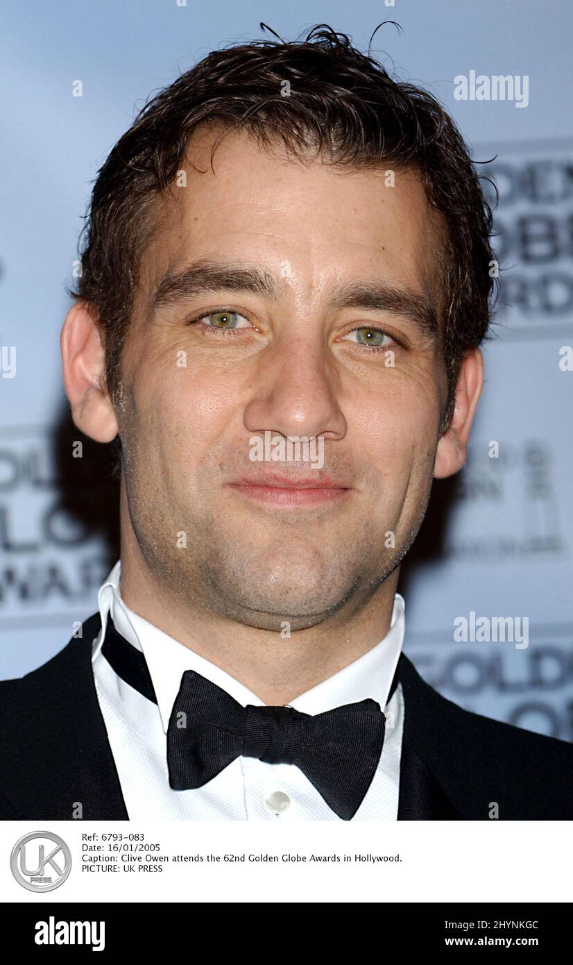 Clive Owen assiste aux Golden Globe Awards 62nd à Hollywood. Photo : presse britannique Banque D'Images
