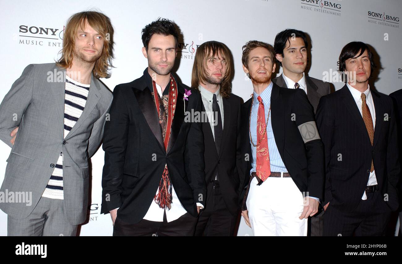 Le marron 5 participe à la soirée des Grammy Awards 2006 de Sony au Roosevelt Hotel. Photo : presse britannique Banque D'Images