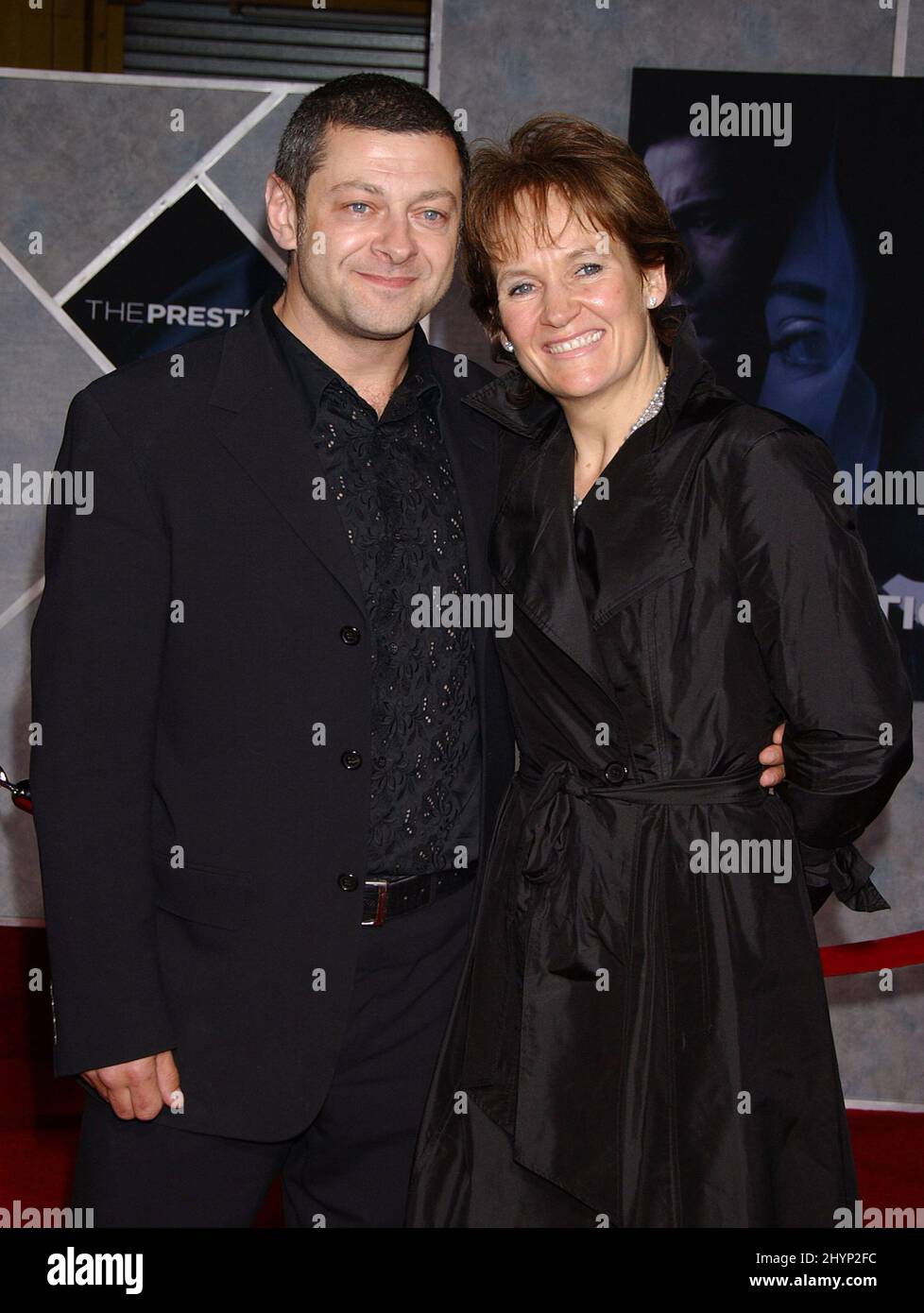 Andy Serkis et Lorraine Ashbourne participent à la première mondiale « The Prestige » à Hollywood. Photo : presse britannique Banque D'Images