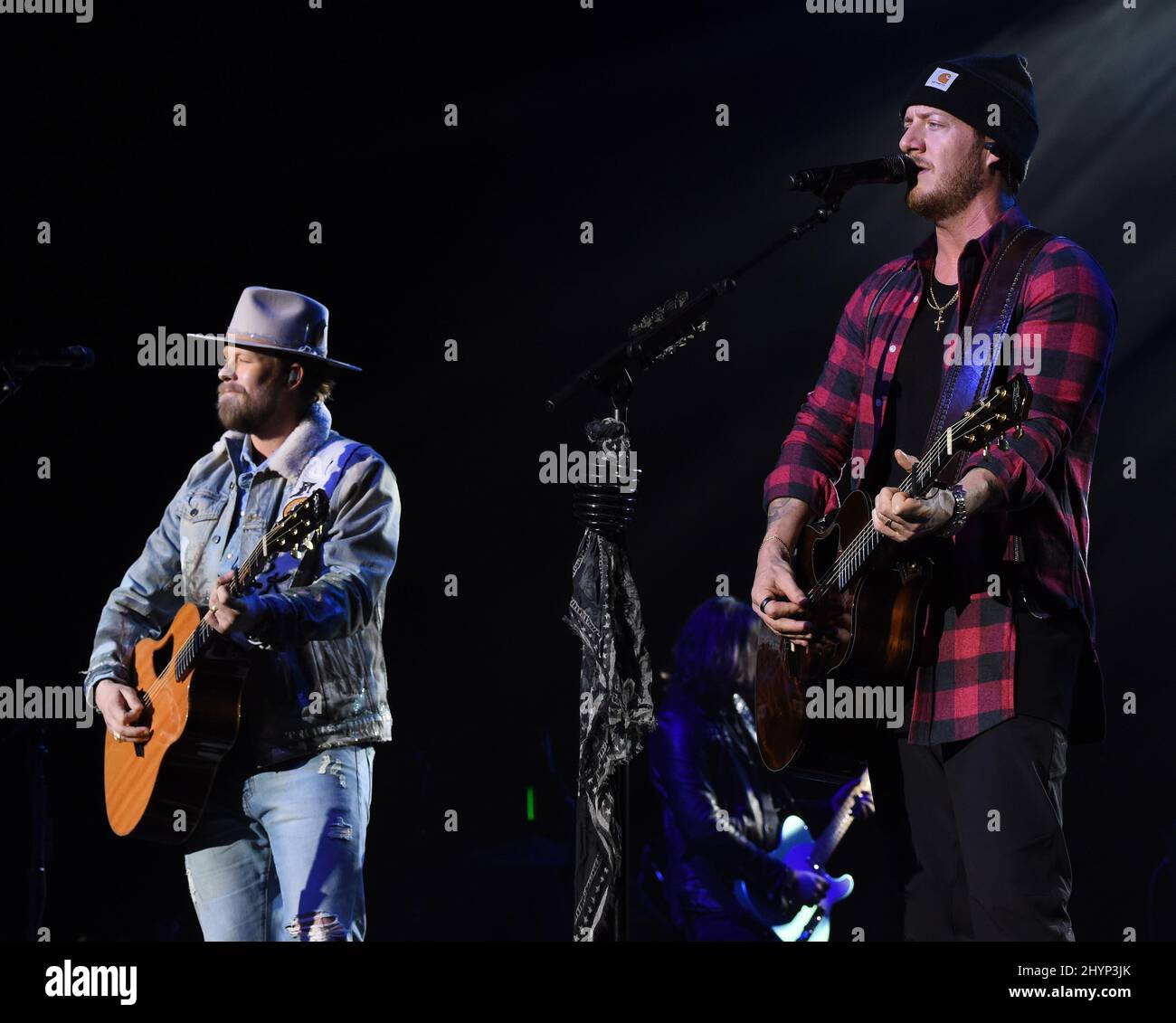 Florida Georgia Line, Brian Kelley et Tyler Hubbard sont en scène au déjeuner du Big machine Label Group lors du Country radio Seminar 2020 qui s'est tenu à l'Omni Nashville le 20 février 2020 à Nashville, TN. Banque D'Images