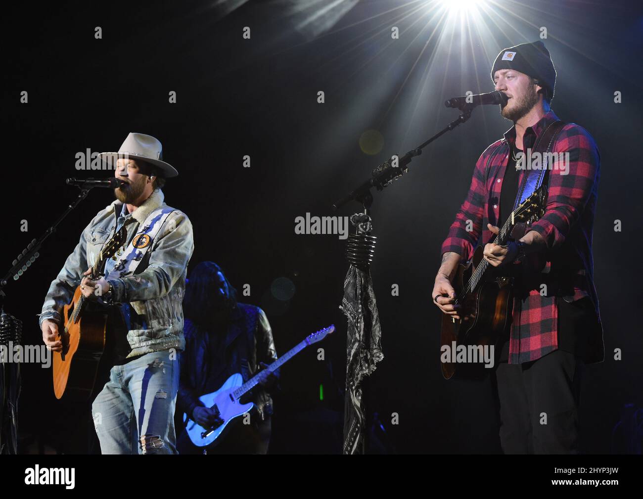 Florida Georgia Line, Brian Kelley et Tyler Hubbard sont en scène au déjeuner du Big machine Label Group lors du Country radio Seminar 2020 qui s'est tenu à l'Omni Nashville le 20 février 2020 à Nashville, TN. Banque D'Images