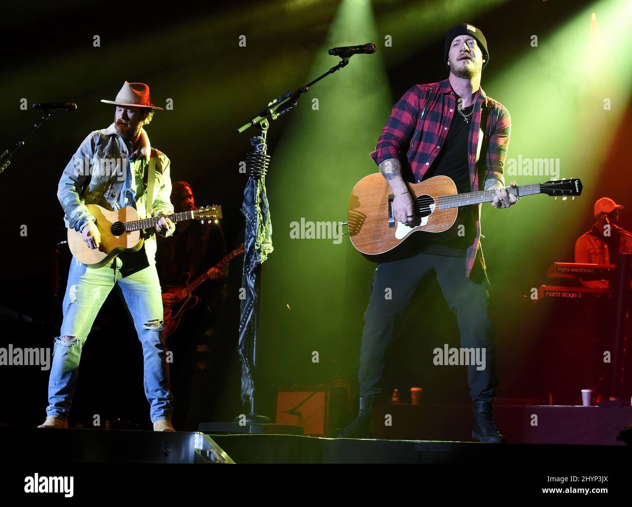 Florida Georgia Line, Brian Kelley et Tyler Hubbard sont en scène au déjeuner du Big machine Label Group lors du Country radio Seminar 2020 qui s'est tenu à l'Omni Nashville le 20 février 2020 à Nashville, TN. Banque D'Images