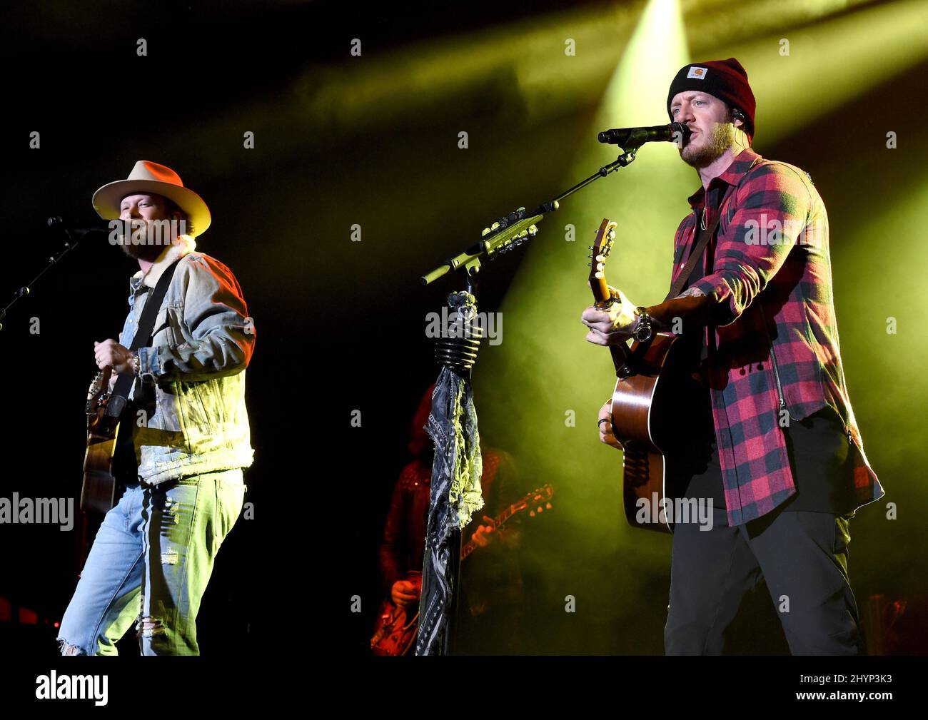 Florida Georgia Line, Brian Kelley et Tyler Hubbard sont en scène au déjeuner du Big machine Label Group lors du Country radio Seminar 2020 qui s'est tenu à l'Omni Nashville le 20 février 2020 à Nashville, TN. Banque D'Images