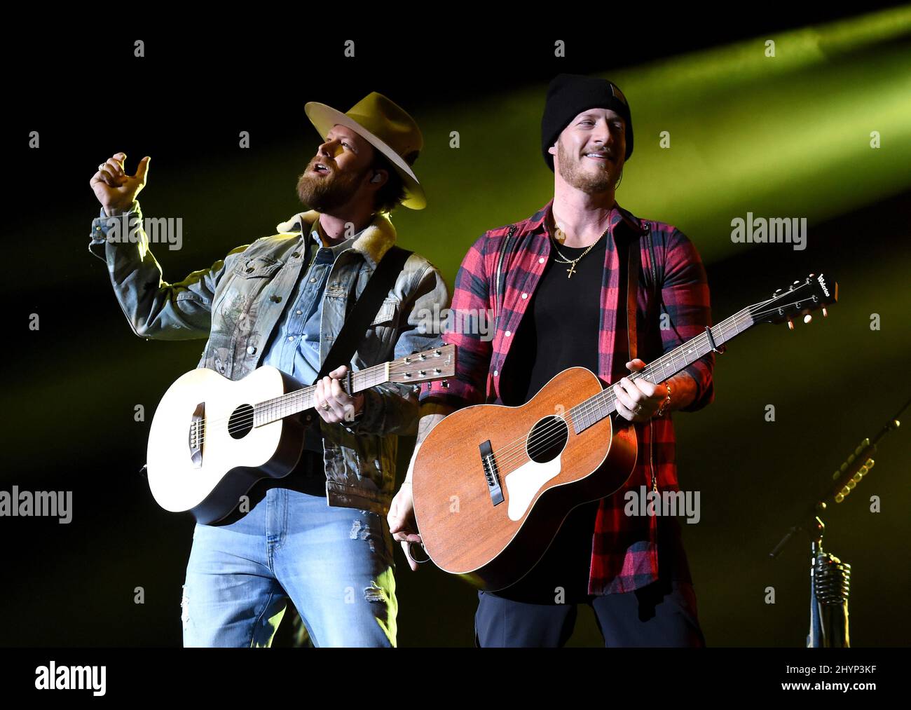 Florida Georgia Line, Brian Kelley et Tyler Hubbard sont en scène au déjeuner du Big machine Label Group lors du Country radio Seminar 2020 qui s'est tenu à l'Omni Nashville le 20 février 2020 à Nashville, TN. Banque D'Images