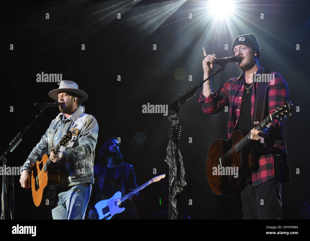 Florida Georgia Line, Brian Kelley et Tyler Hubbard sont en scène au déjeuner du Big machine Label Group lors du Country radio Seminar 2020 qui s'est tenu à l'Omni Nashville le 20 février 2020 à Nashville, TN. Banque D'Images