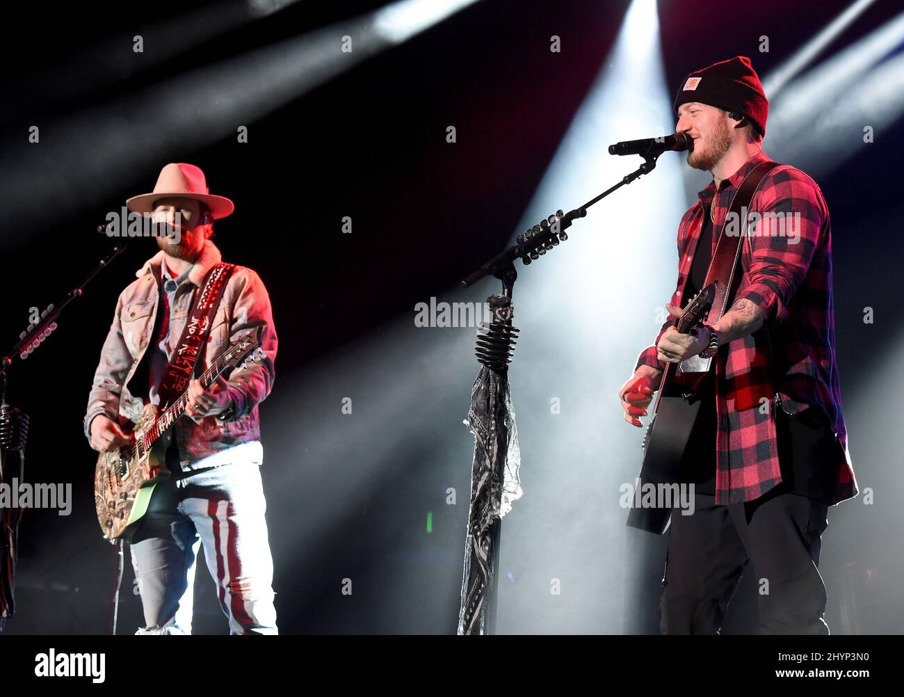 Florida Georgia Line, Brian Kelley et Tyler Hubbard sont en scène au déjeuner du Big machine Label Group lors du Country radio Seminar 2020 qui s'est tenu à l'Omni Nashville le 20 février 2020 à Nashville, TN. Banque D'Images