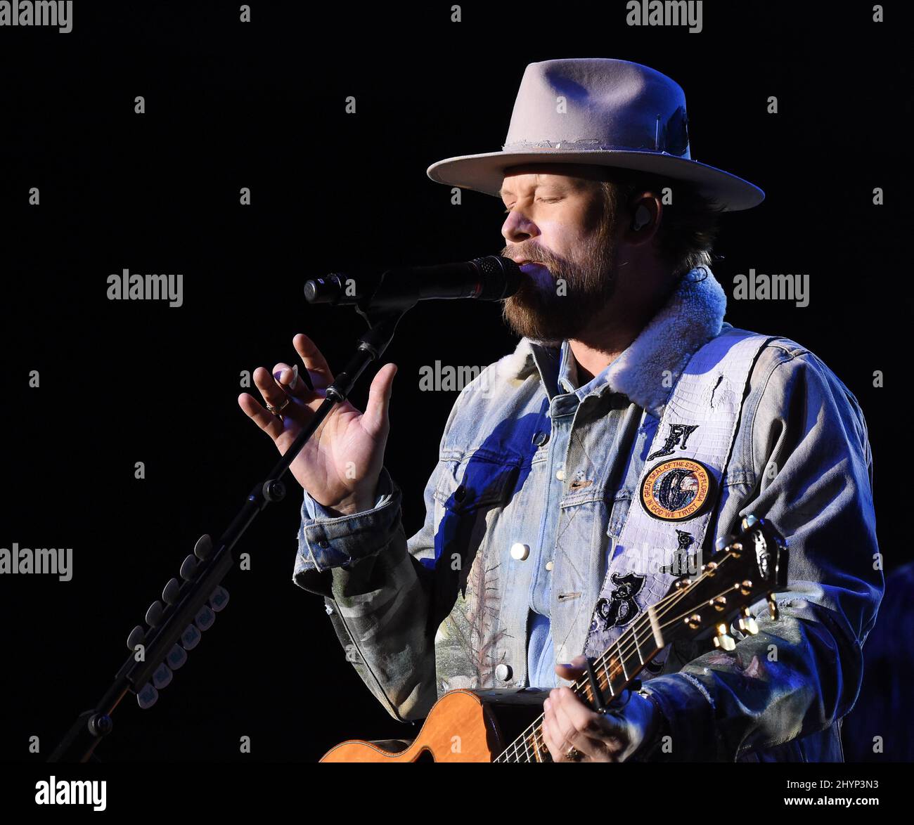 Florida Georgia Line, Brian Kelley, en scène au déjeuner du Big machine Label Group lors du Country radio Seminar 2020 qui s'est tenu à l'Omni Nashville le 20 février 2020 à Nashville, TN. Banque D'Images