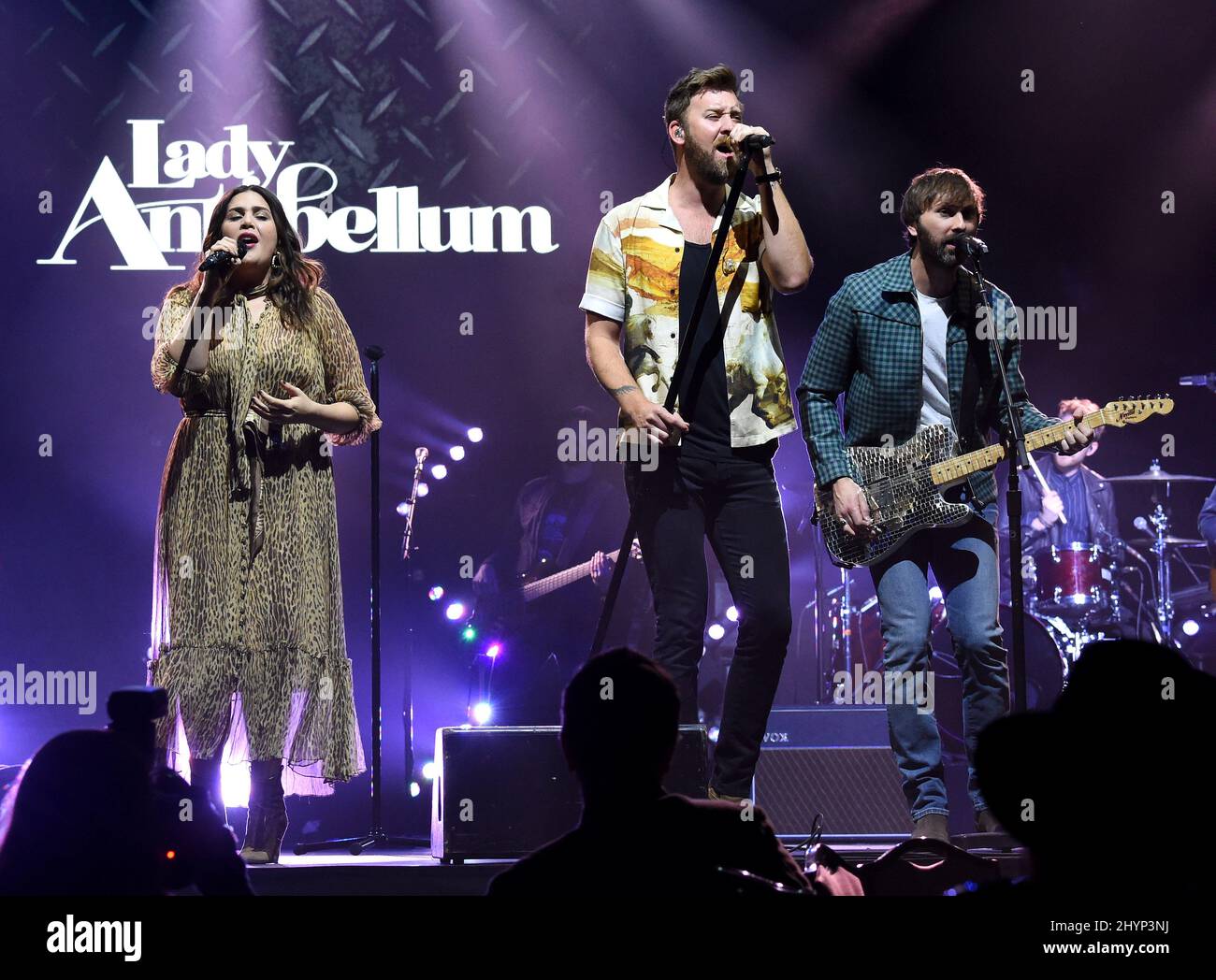 Lady Antebellum, Hilary Scott, Charles Kelley et Dave Haywood ont participé au déjeuner du Big machine Label Group lors du Country radio Seminar 2020 qui s'est tenu à l'Omni Nashville le 20 février 2020 à Nashville, TN. Banque D'Images