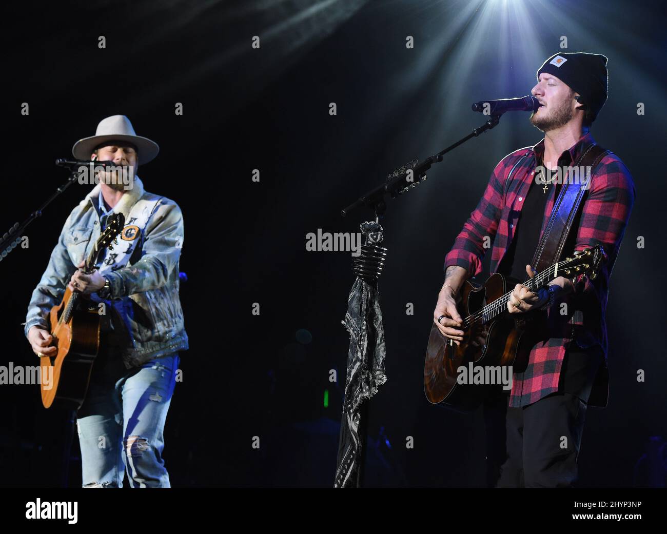Florida Georgia Line, Brian Kelley et Tyler Hubbard sont en scène au déjeuner du Big machine Label Group lors du Country radio Seminar 2020 qui s'est tenu à l'Omni Nashville le 20 février 2020 à Nashville, TN. Banque D'Images