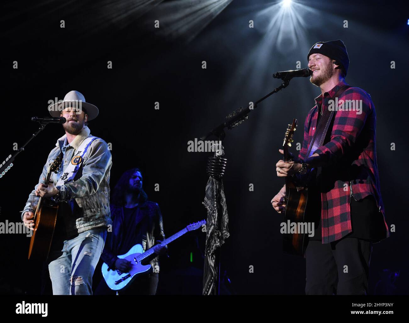 Florida Georgia Line, Brian Kelley et Tyler Hubbard sont en scène au déjeuner du Big machine Label Group lors du Country radio Seminar 2020 qui s'est tenu à l'Omni Nashville le 20 février 2020 à Nashville, TN. Banque D'Images