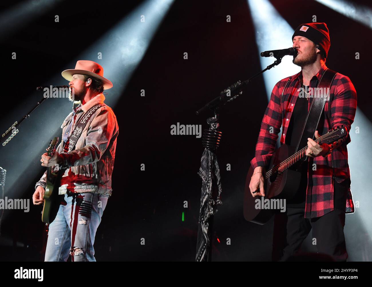 Florida Georgia Line, Brian Kelley et Tyler Hubbard sont en scène au déjeuner du Big machine Label Group lors du Country radio Seminar 2020 qui s'est tenu à l'Omni Nashville le 20 février 2020 à Nashville, TN. Banque D'Images
