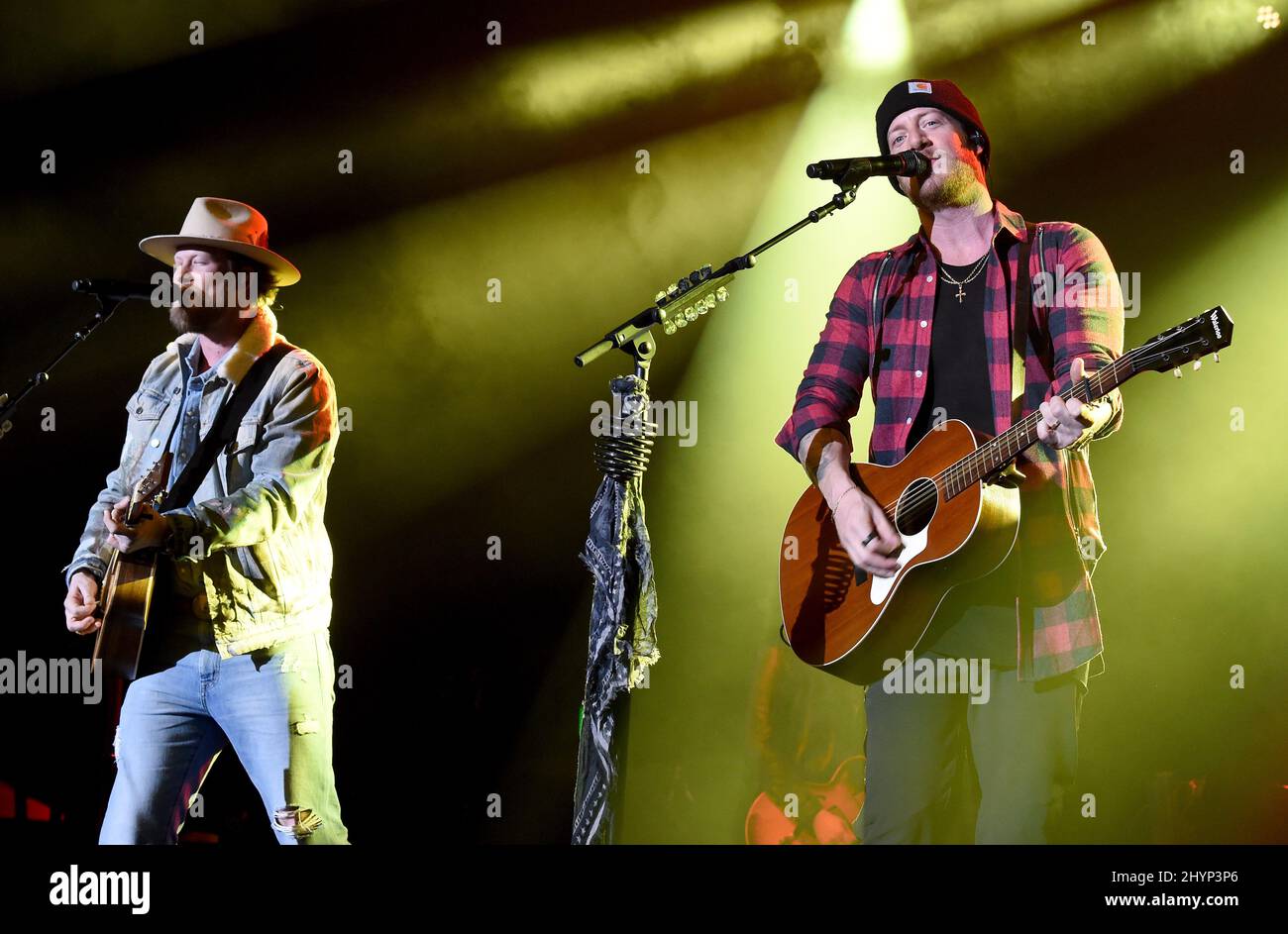 Florida Georgia Line, Brian Kelley et Tyler Hubbard sont en scène au déjeuner du Big machine Label Group lors du Country radio Seminar 2020 qui s'est tenu à l'Omni Nashville le 20 février 2020 à Nashville, TN. Banque D'Images
