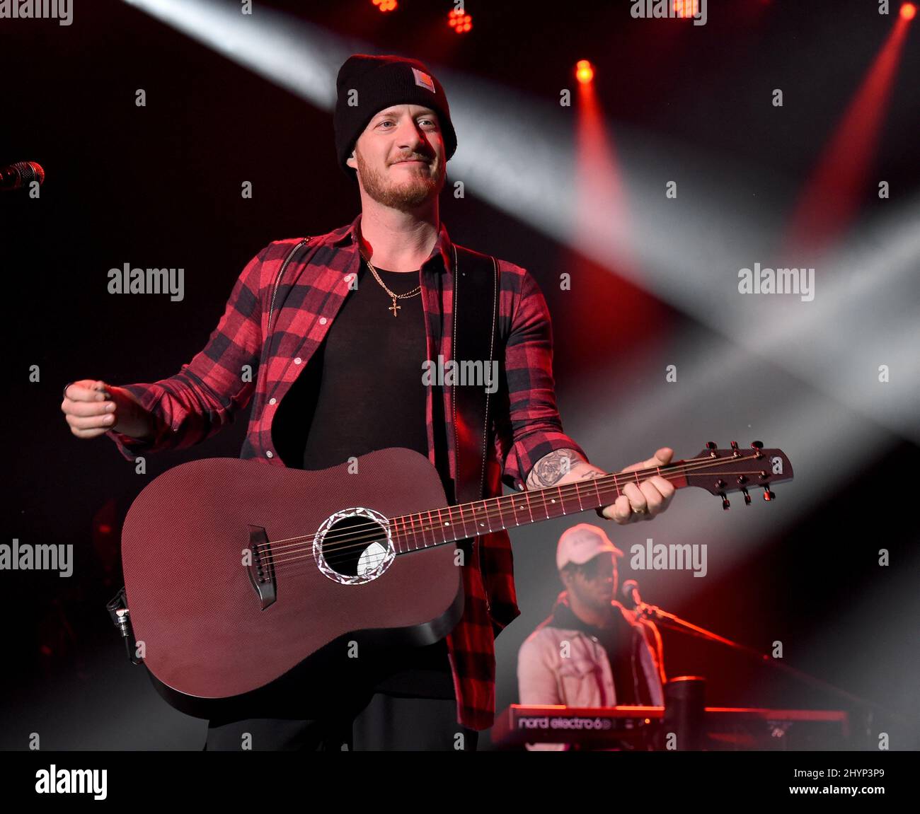 Florida Georgia Line, Tyler Hubbard, en scène au déjeuner du Big machine Label Group lors du séminaire radio Country 2020 qui s'est tenu à l'Omni Nashville le 20 février 2020 à Nashville, TN. Banque D'Images