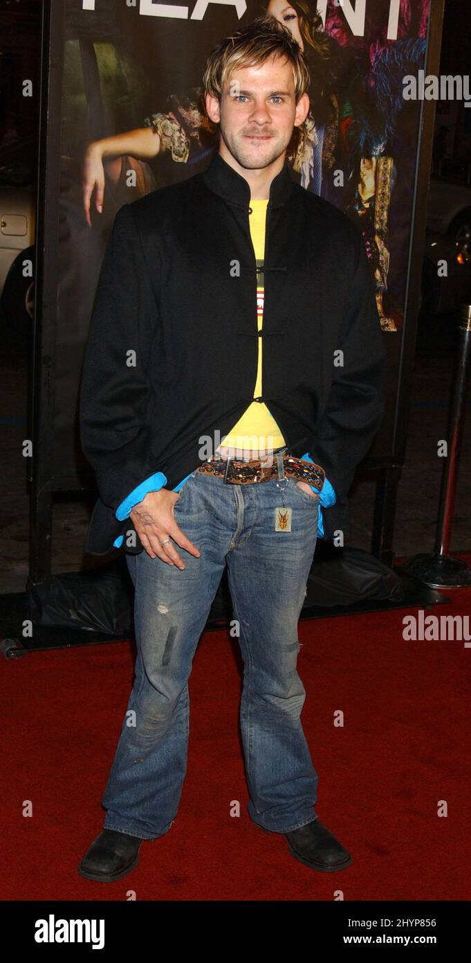 DOMINIC MONAGHAN PARTICIPE À LA PREMIÈRE DU FILM « LE MASSACRE DES TRONÇONNEUSES AU TEXAS » EN CALIFORNIE. IMAGE : PRESSE BRITANNIQUE Banque D'Images