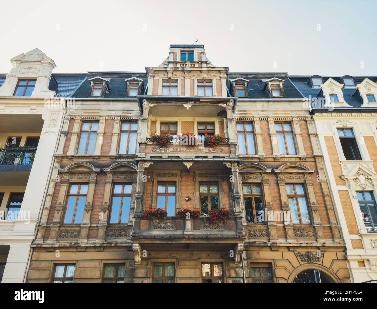 Vue à angle bas d'un bâtiment à Gorlitz, en Allemagne Banque D'Images