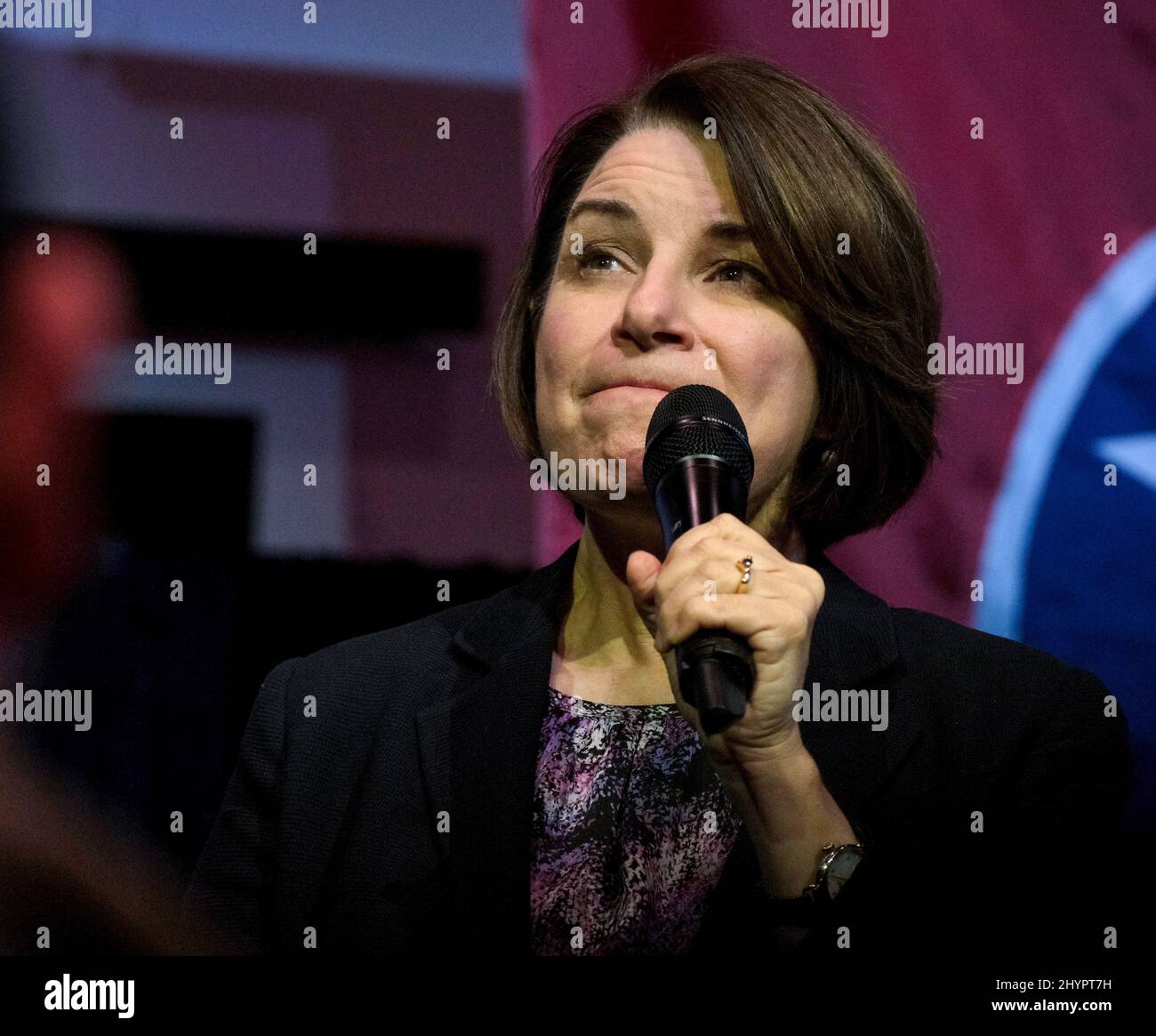 La candidate démocrate à la présidence, la sénatrice Amy Klobuchar, fait campagne à Nashville, TN., le 28 février 2020. Banque D'Images
