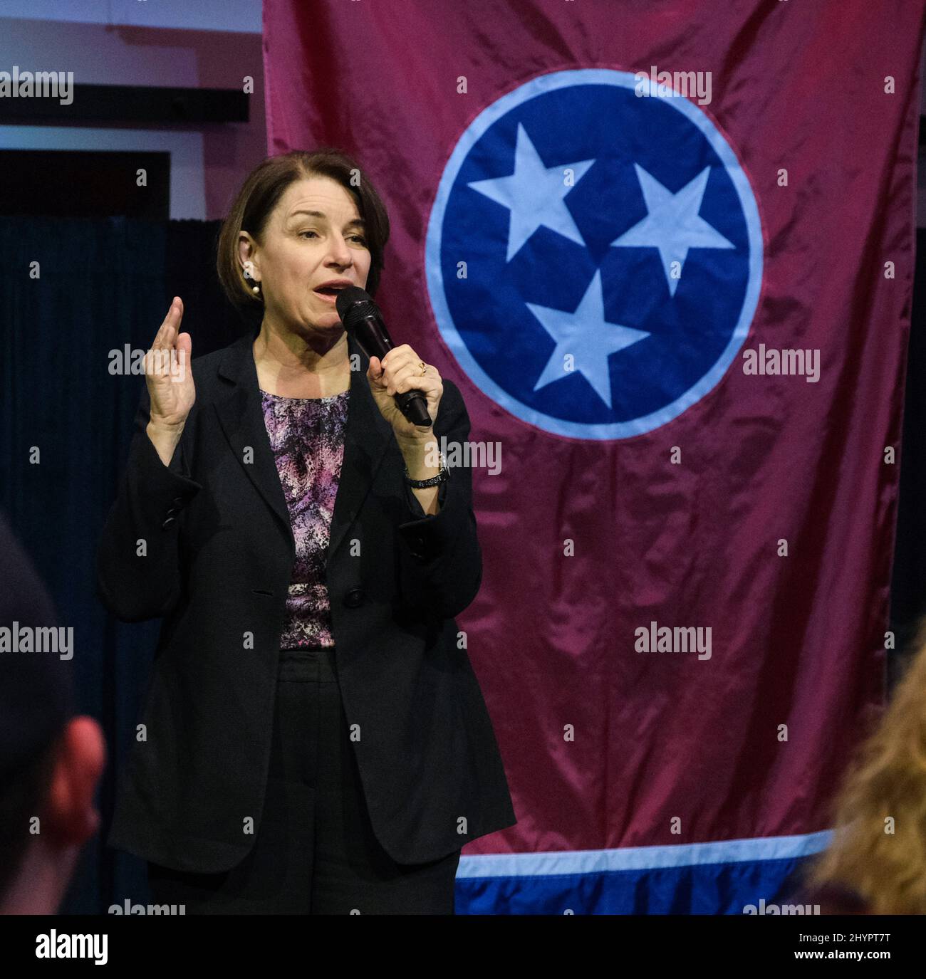 La candidate démocrate à la présidence, la sénatrice Amy Klobuchar, fait campagne à Nashville, TN., le 28 février 2020. Banque D'Images