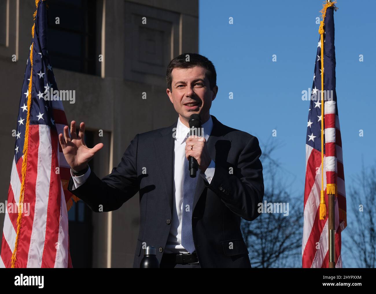 Pete Buttigieg, candidate démocrate à la présidence, fait campagne à Nashville, TN Banque D'Images