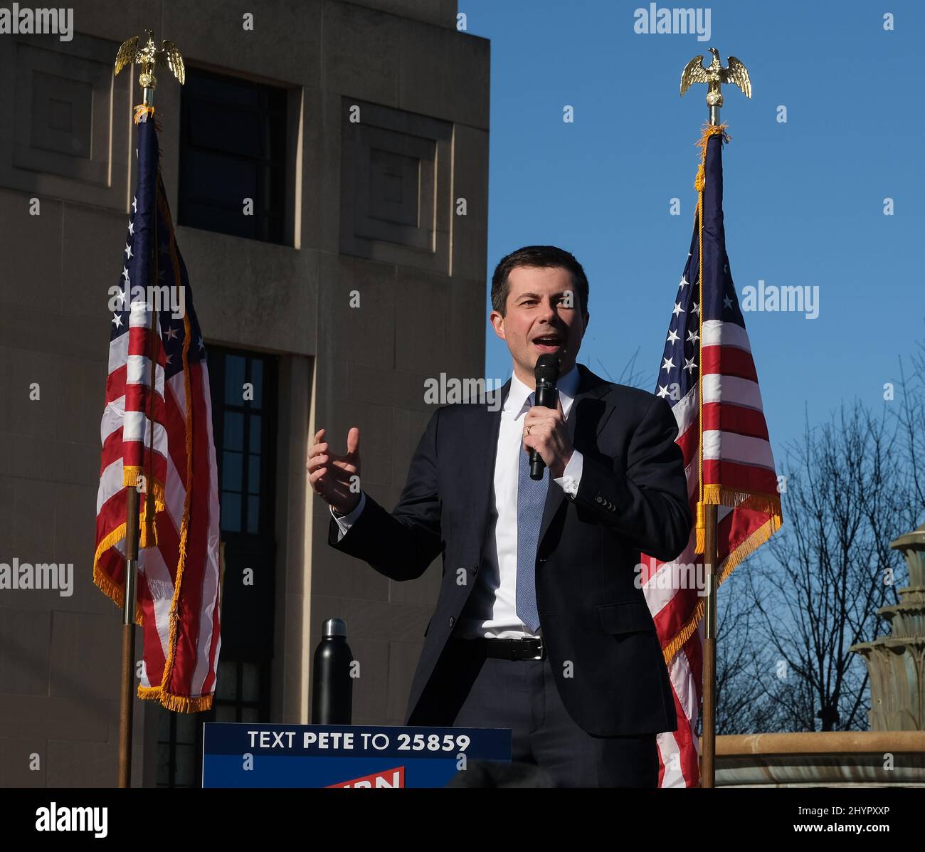 Pete Buttigieg, candidate démocrate à la présidence, fait campagne à Nashville, TN Banque D'Images