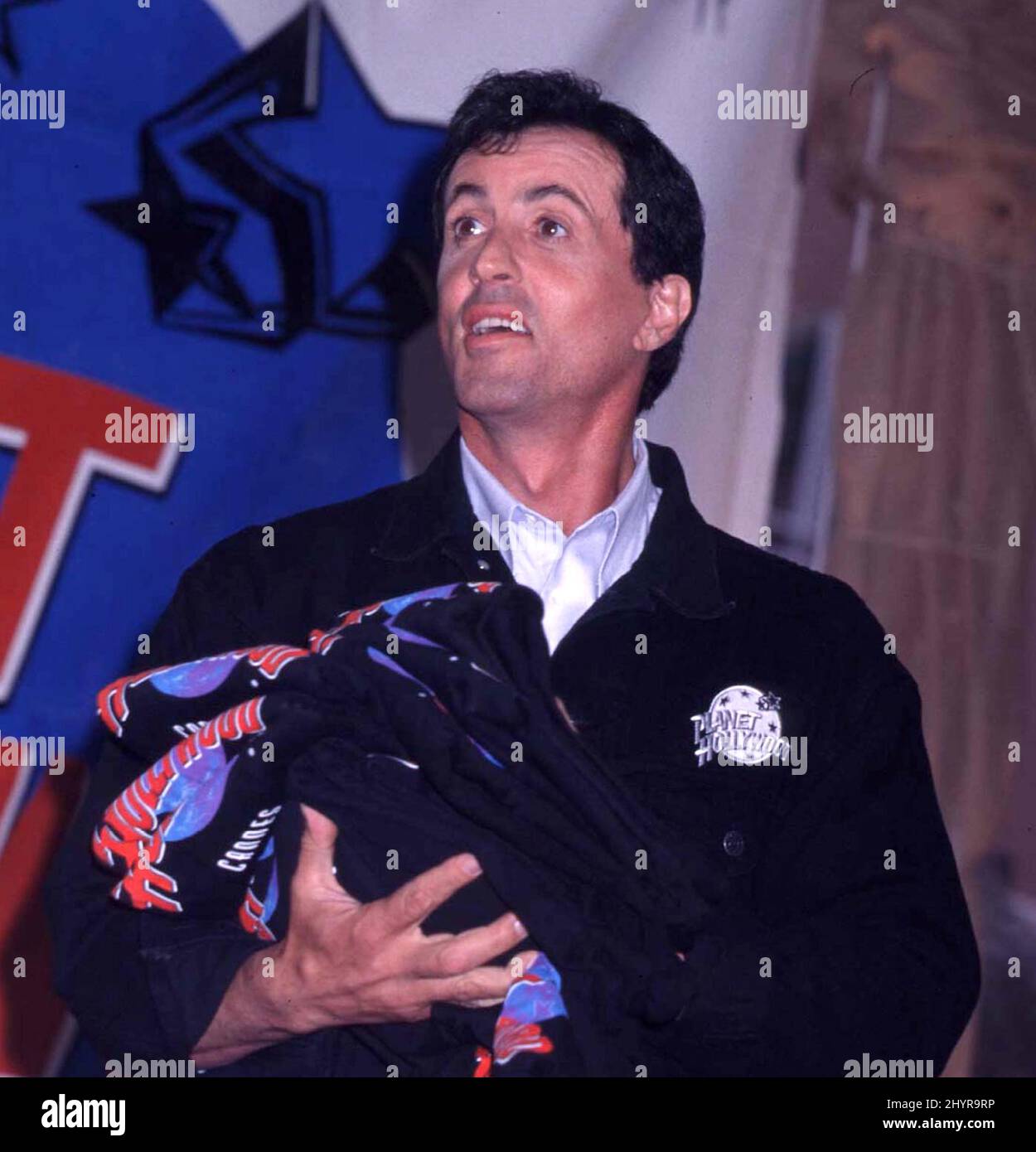 Sylvester Stallone à l'inauguration de Planet Hollywood lors du Festival de Cannes the1997 qui s'est tenu à Planet Hollywood le 11,1997 mai à Cannes. Banque D'Images