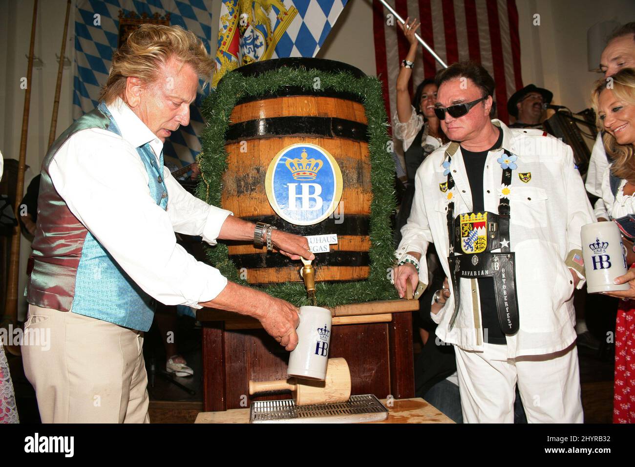 Roy Horn de Siegfried & Roy passe à l'âge de 75 ans du coronavirus à Las Vegas, Nevada. 13 septembre 2014 Las Vegas, NV. Siegfried Fischbacher, Roy Horn Siegfried & Roy Kick Off Oktoberfest, Hofbrauhaus Banque D'Images