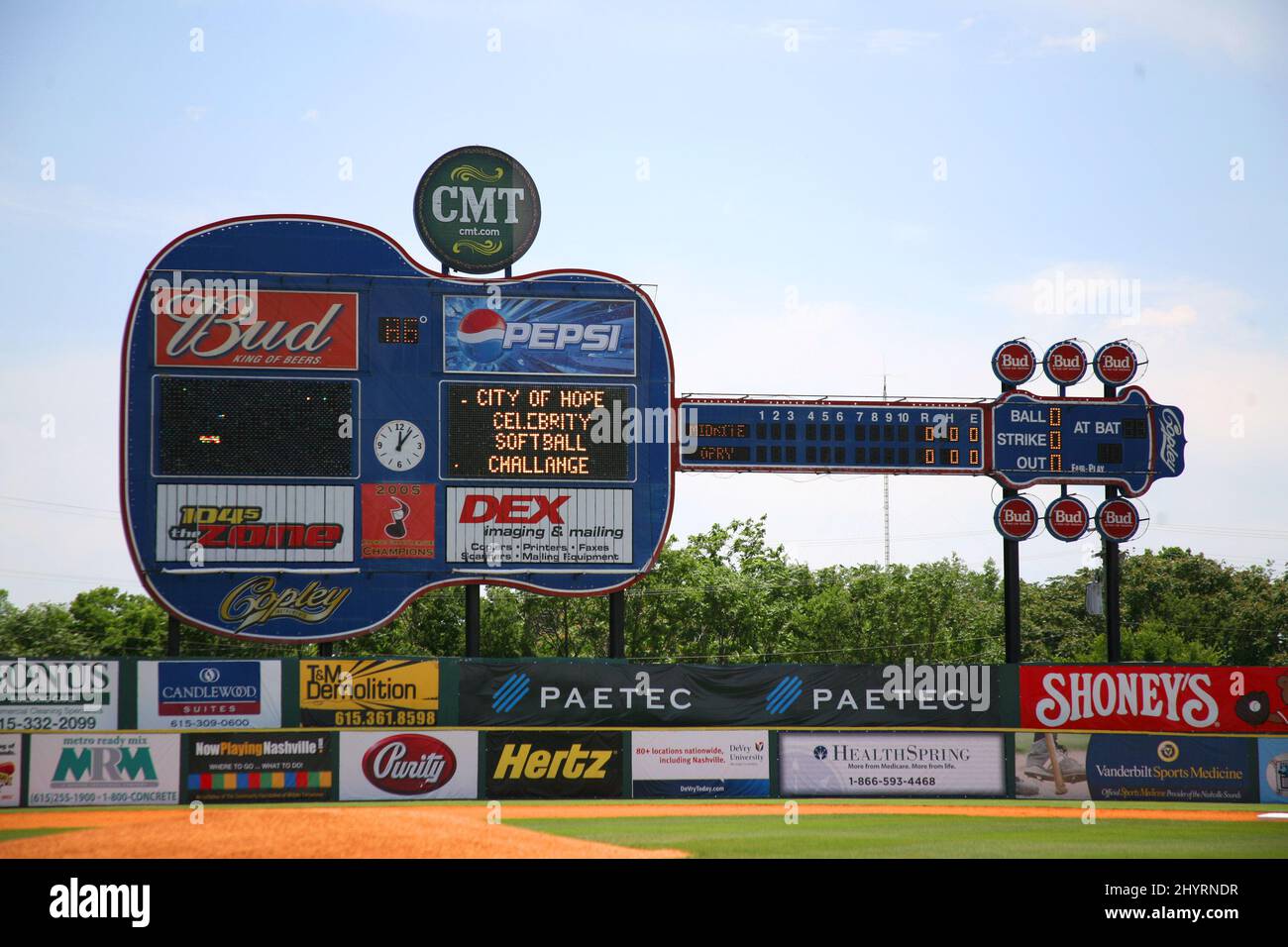 Le défi de softball City of Hope Celebrity au Greer Stadium de Nashville, Tennessee. Banque D'Images