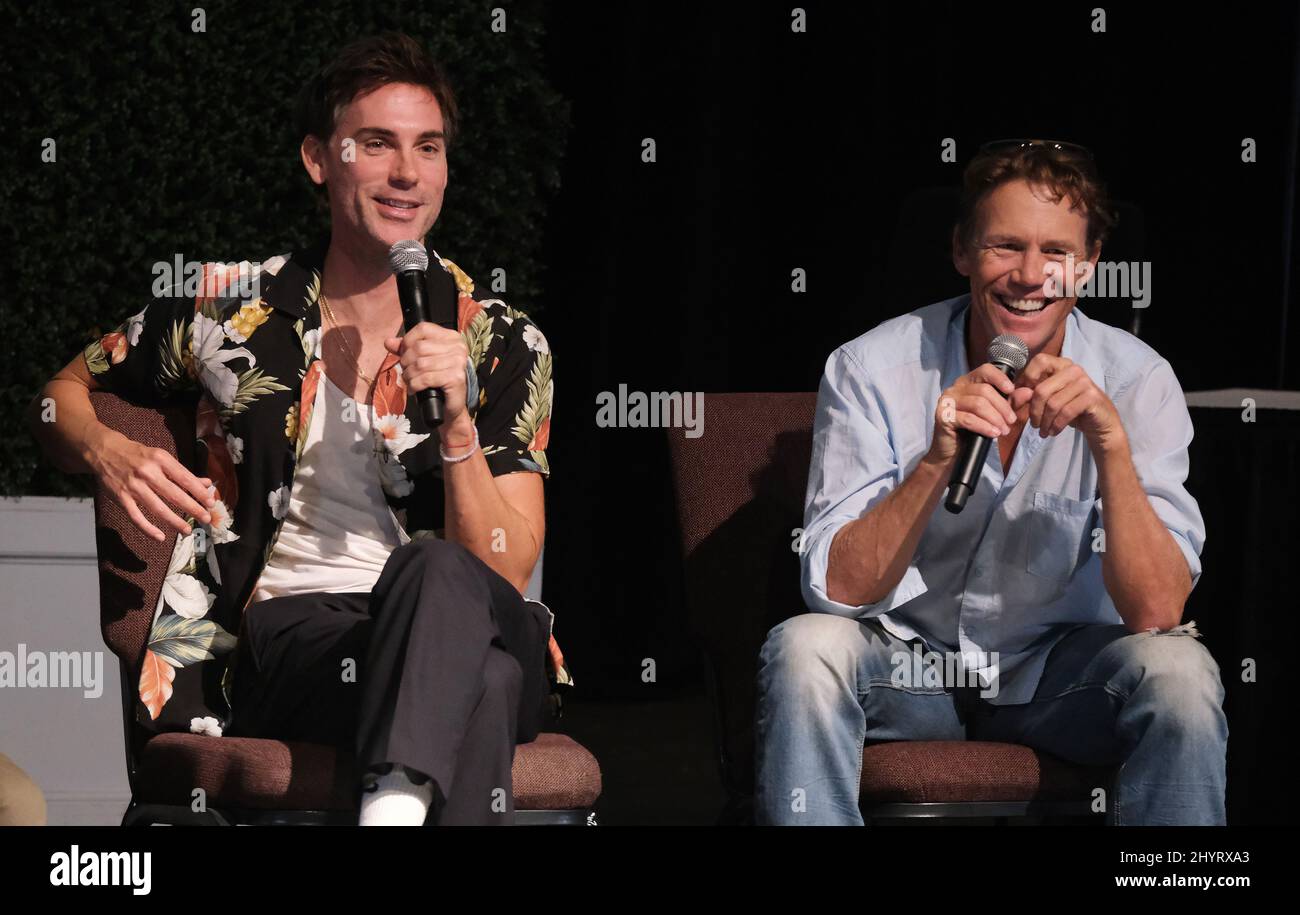 Drew Fuller et Brian Krause à l'ouverture de RomaDrama LIVE! Fan Convention tenue à l'usine de Franklin le 30 juillet 2021 à Franklin, TN. Banque D'Images
