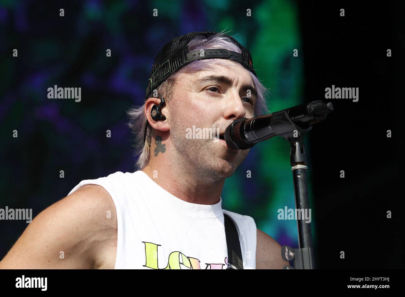 Alex Gaskarth, All Time Low lors des concerts de jour lors du festival de musique iHeartRadio 2021 qui s'est tenu dans la zone 15 le 18 septembre 2021 à Las Vegas, Nevada. Banque D'Images