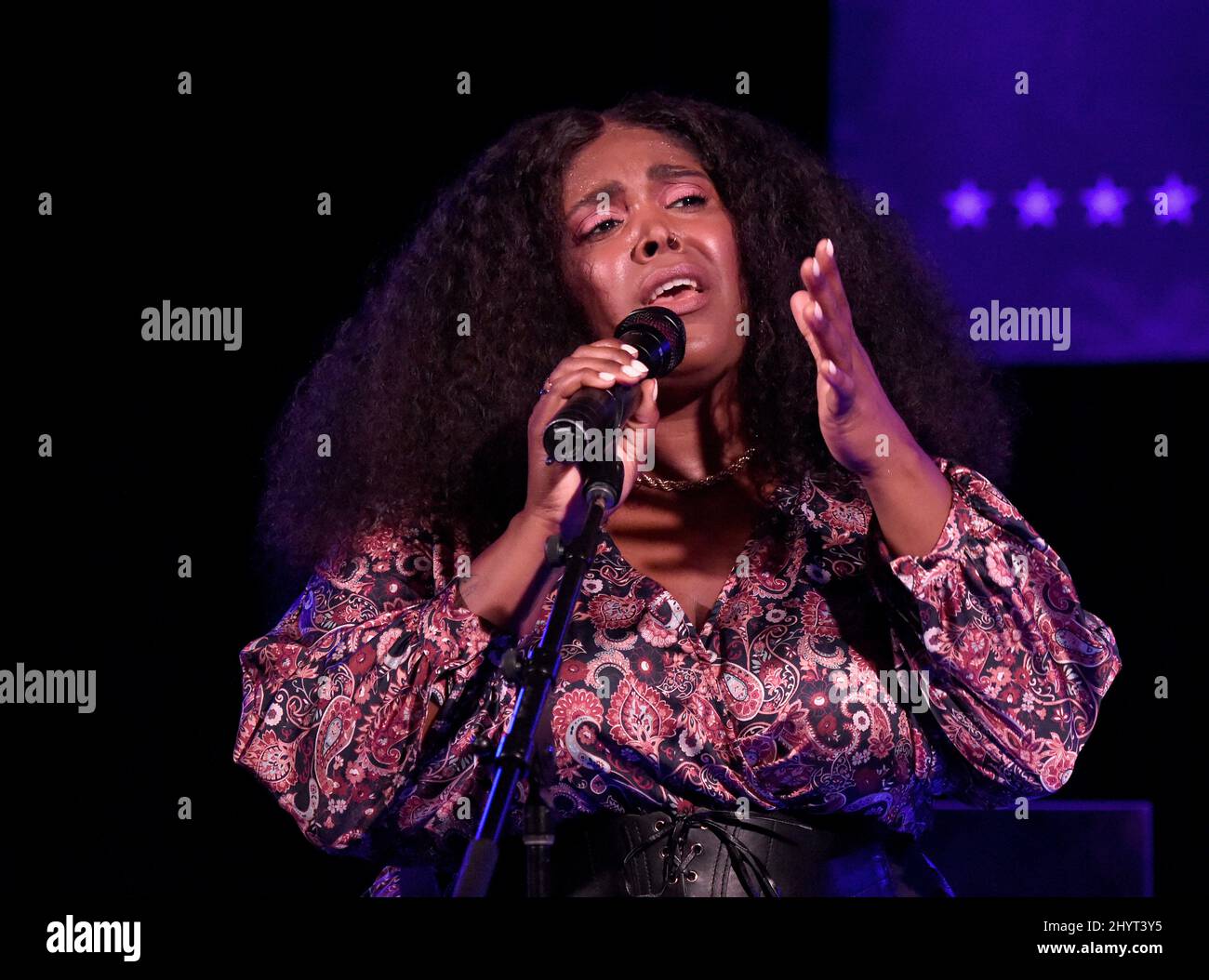 Brittney Spencer se présente lors de l'AmericanaFest 2021 au 3rd et à Lindsley le 23 septembre 2021 à Nashville, Tennessee. Banque D'Images