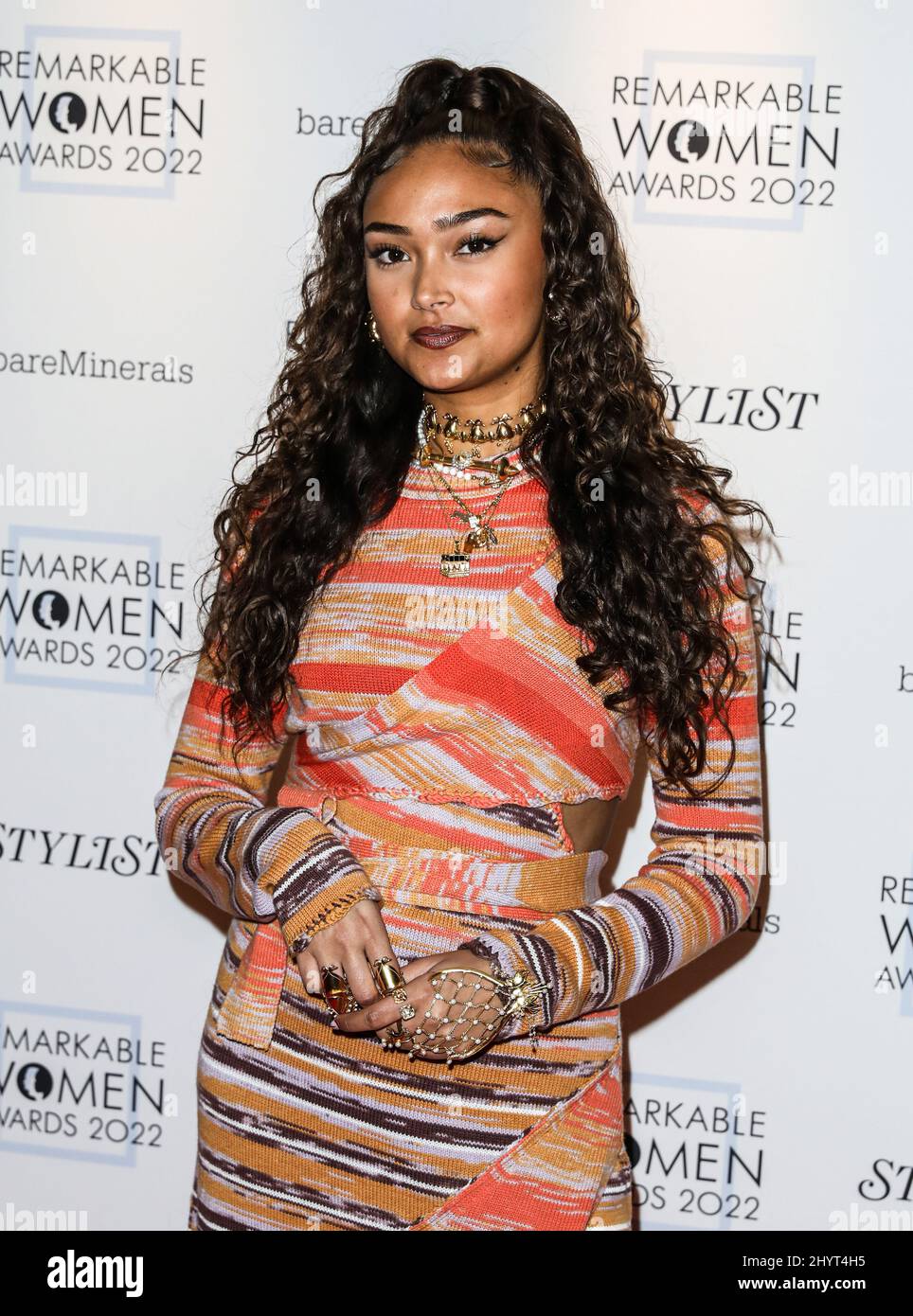 Londres, Royaume-Uni. 14th mars 2022. Joy Crookes participe aux prix des femmes remarquables de Stylist 2022 en partenariat avec BareMinerals au Londoner Hotel. (Photo de Brett Cove/SOPA Images/Sipa USA) crédit: SIPA USA/Alay Live News Banque D'Images