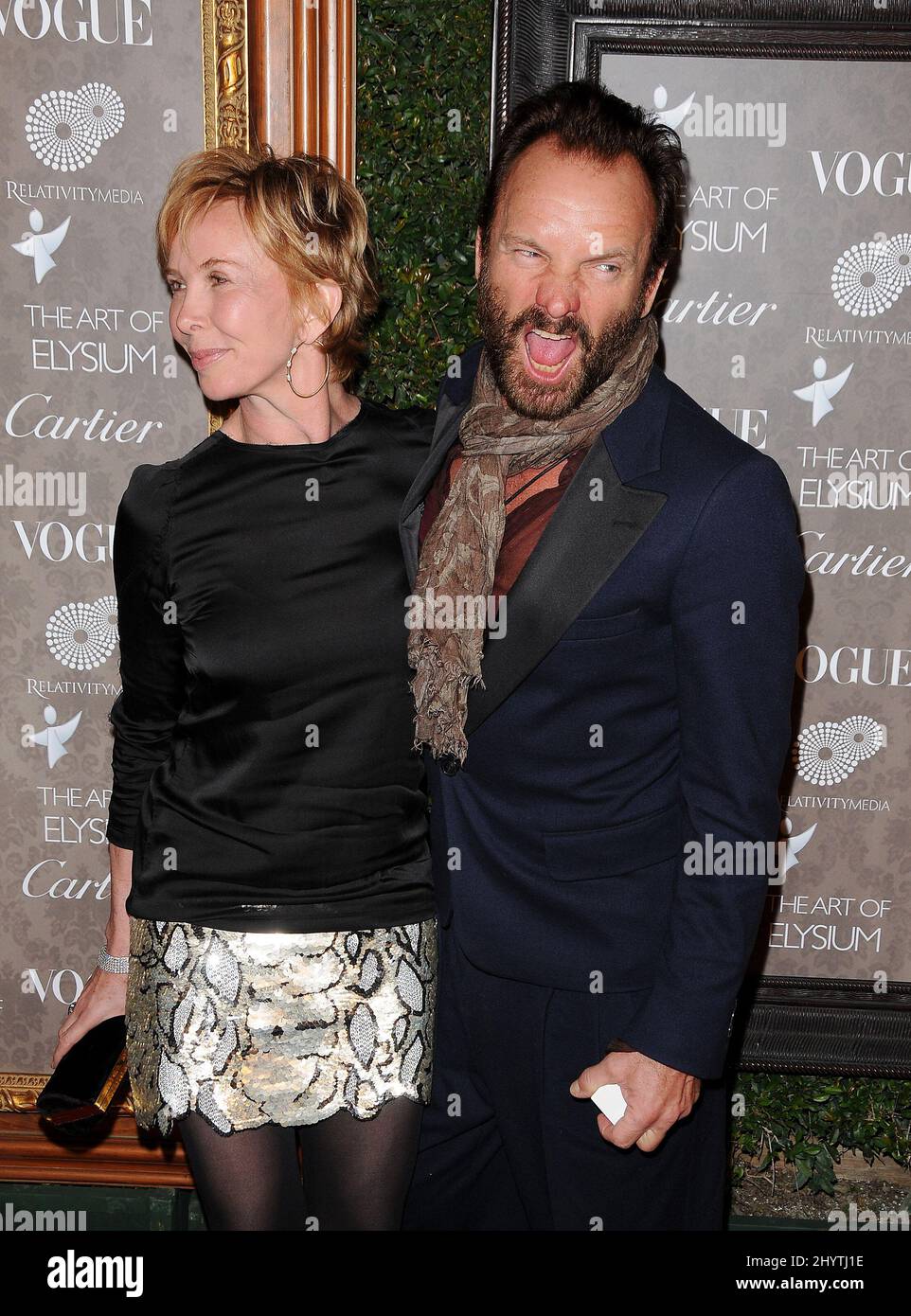 10 janvier 2009 Los Angeles, ca. Trudie Styler et Sting l'Art d'Elysium 2nd Gala du ciel annuel qui s'est tenu au Vibiana Banque D'Images