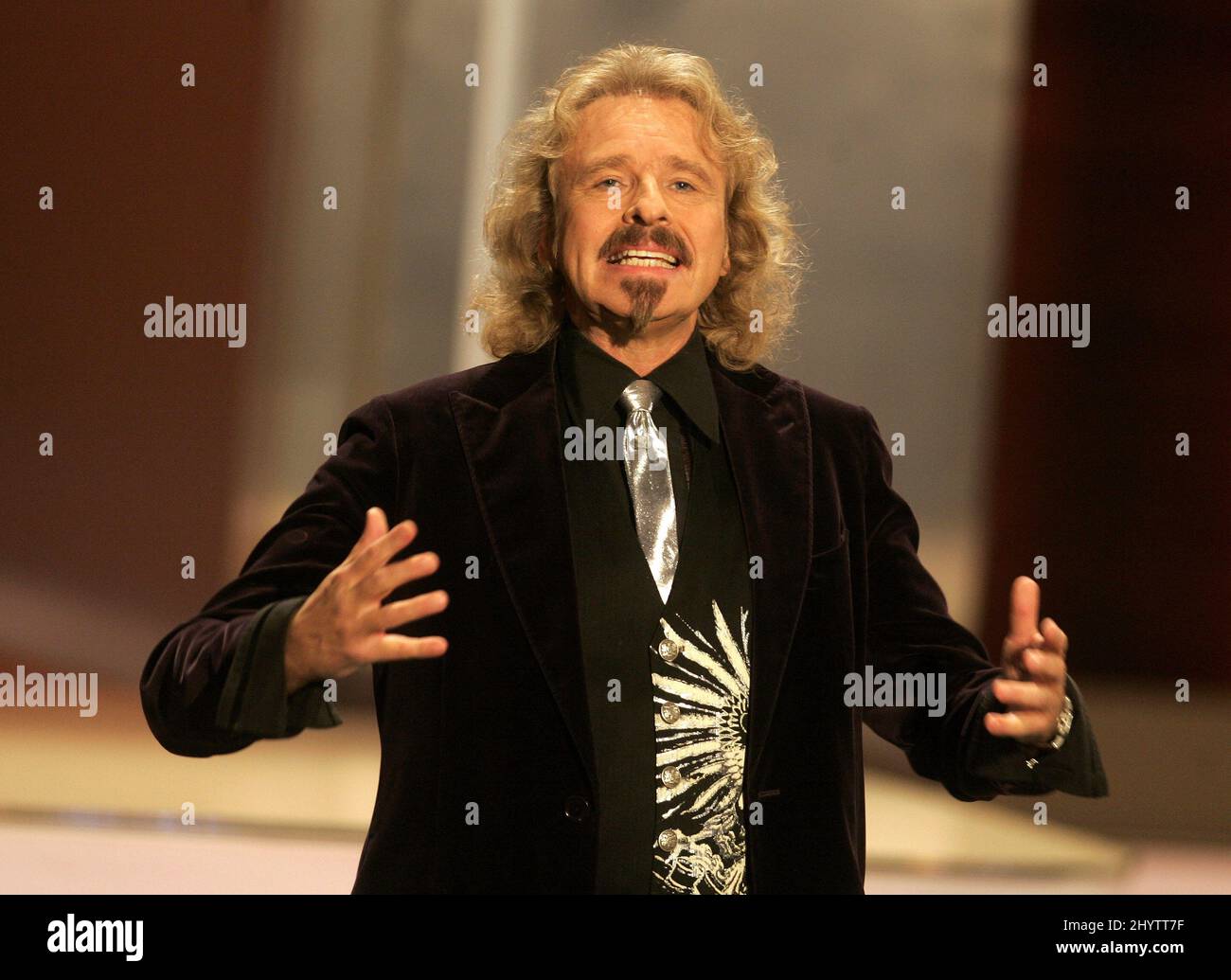 Thomas Gottschalk sur l'émission de télévision allemande Wetten Dass...? TV Show filmé à Messe, Düsseldorf. Banque D'Images