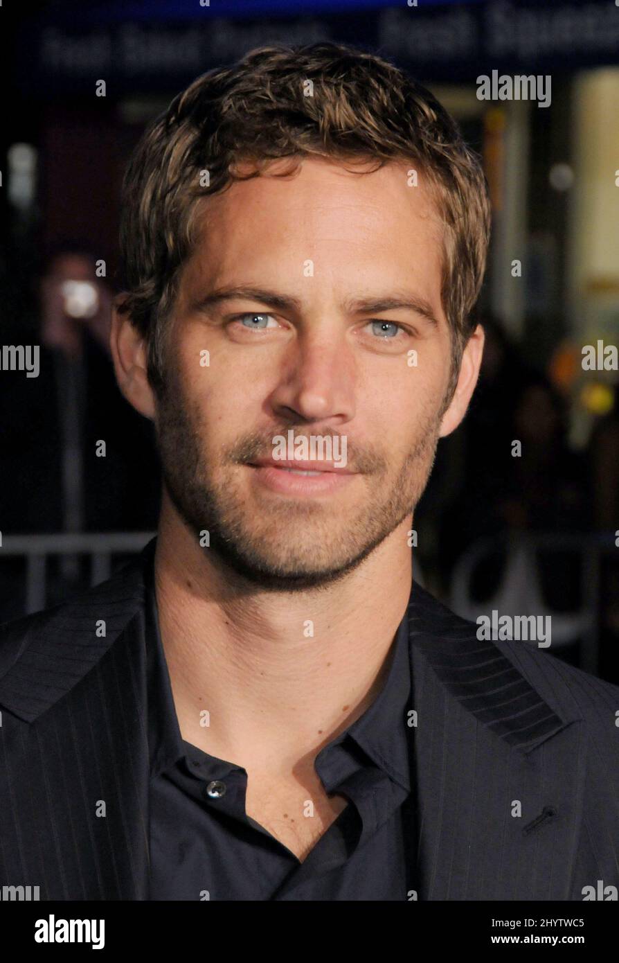 Paul Walker participe à la première « Fast & Furious » de Los Angeles qui s'est tenue à l'amphithéâtre Gibson de Los Angeles, en Californie. Banque D'Images