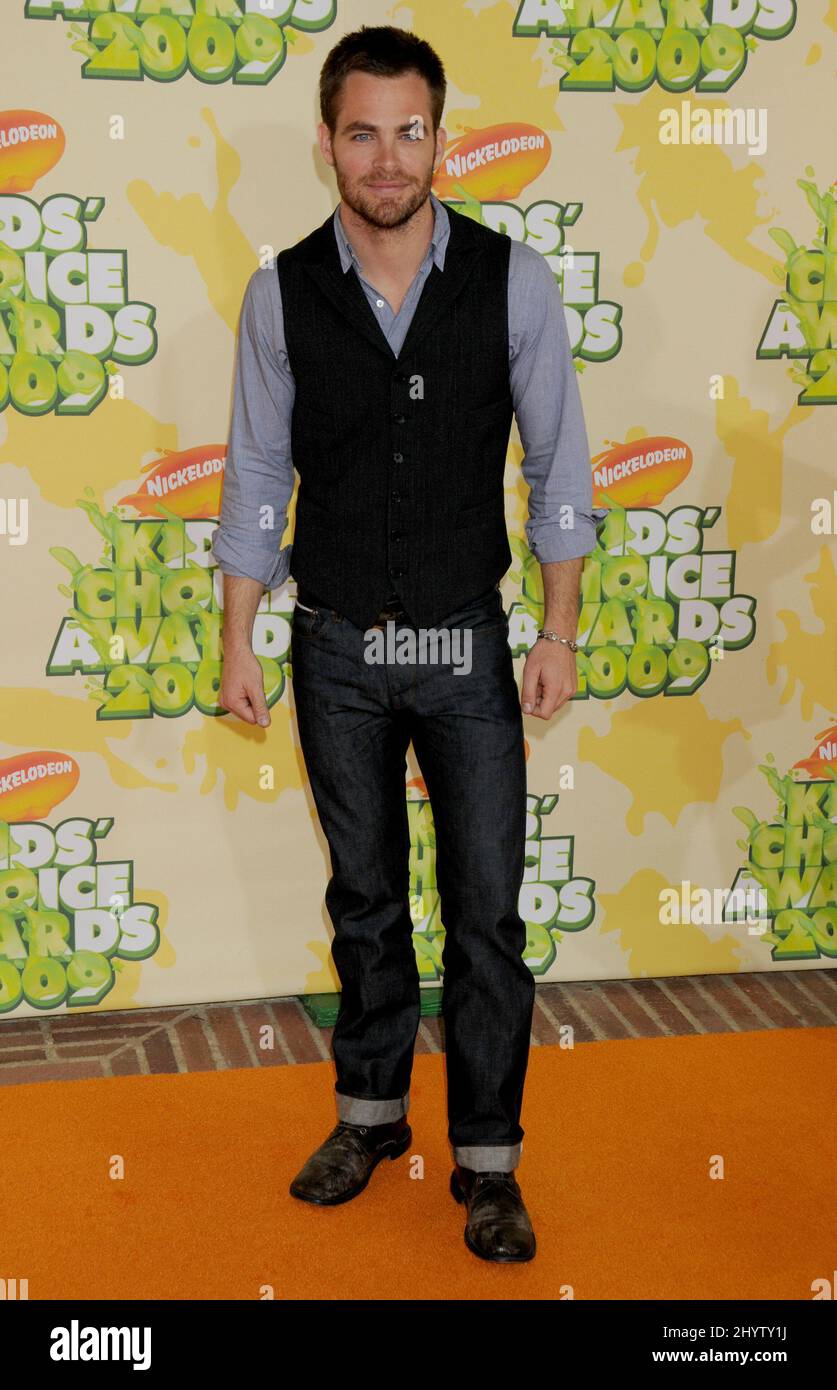 Chris Pine au prix annuel 22nd du choix des enfants de Nickelodeon, qui a eu lieu au Pavillon Pauley de l'UCLA, à Westwood. Banque D'Images