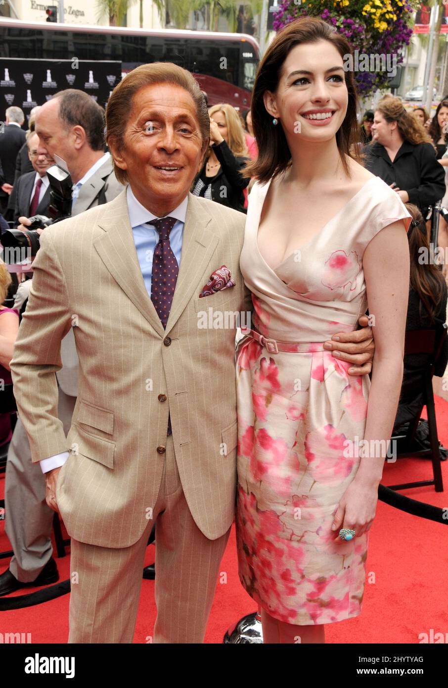 Anne Hathaway and Valentino Garavani The White Fairy Tale Love Ball at the  Chateau de Wideville - Arrivals Paris, France - 06.07.11 Stock Photo - Alamy