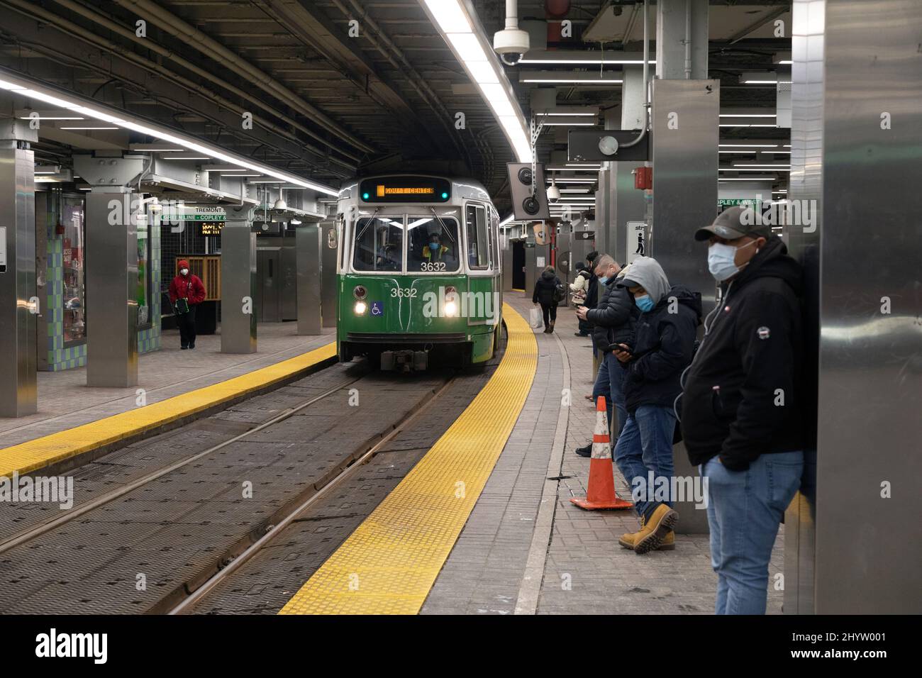 Ligne verte Park Street Station Boston Massachusetts Banque D'Images