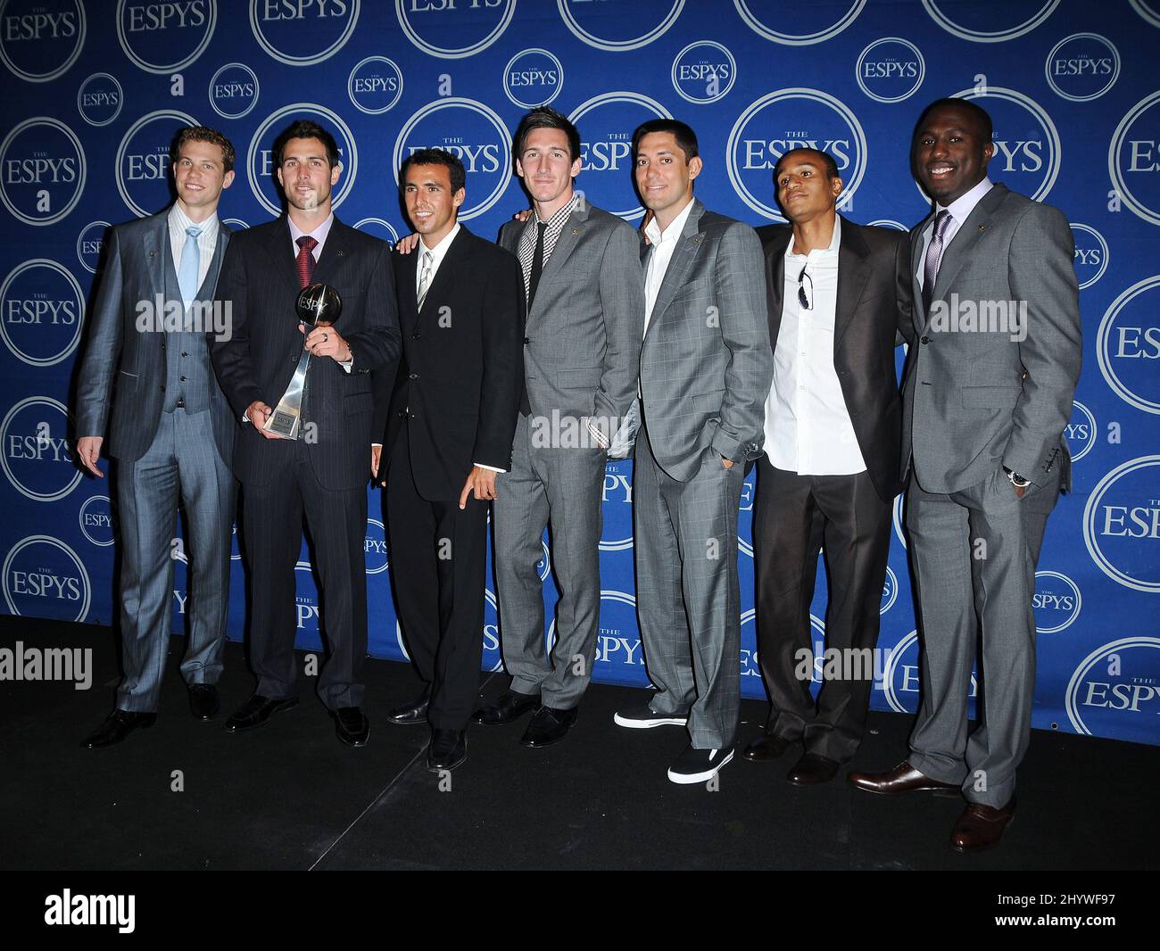 Équipe de football américain dans la salle de presse lors des EPPY