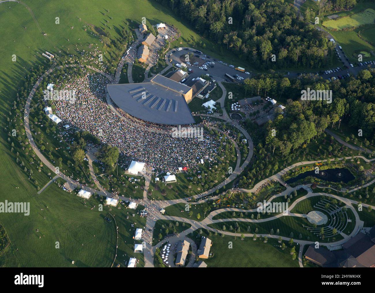 Le concert anniversaire du Woodstock Festival 40th a eu lieu au Woodstock Festival site original de 1969; The Bethel Woods Centre for the Arts, New York. Banque D'Images