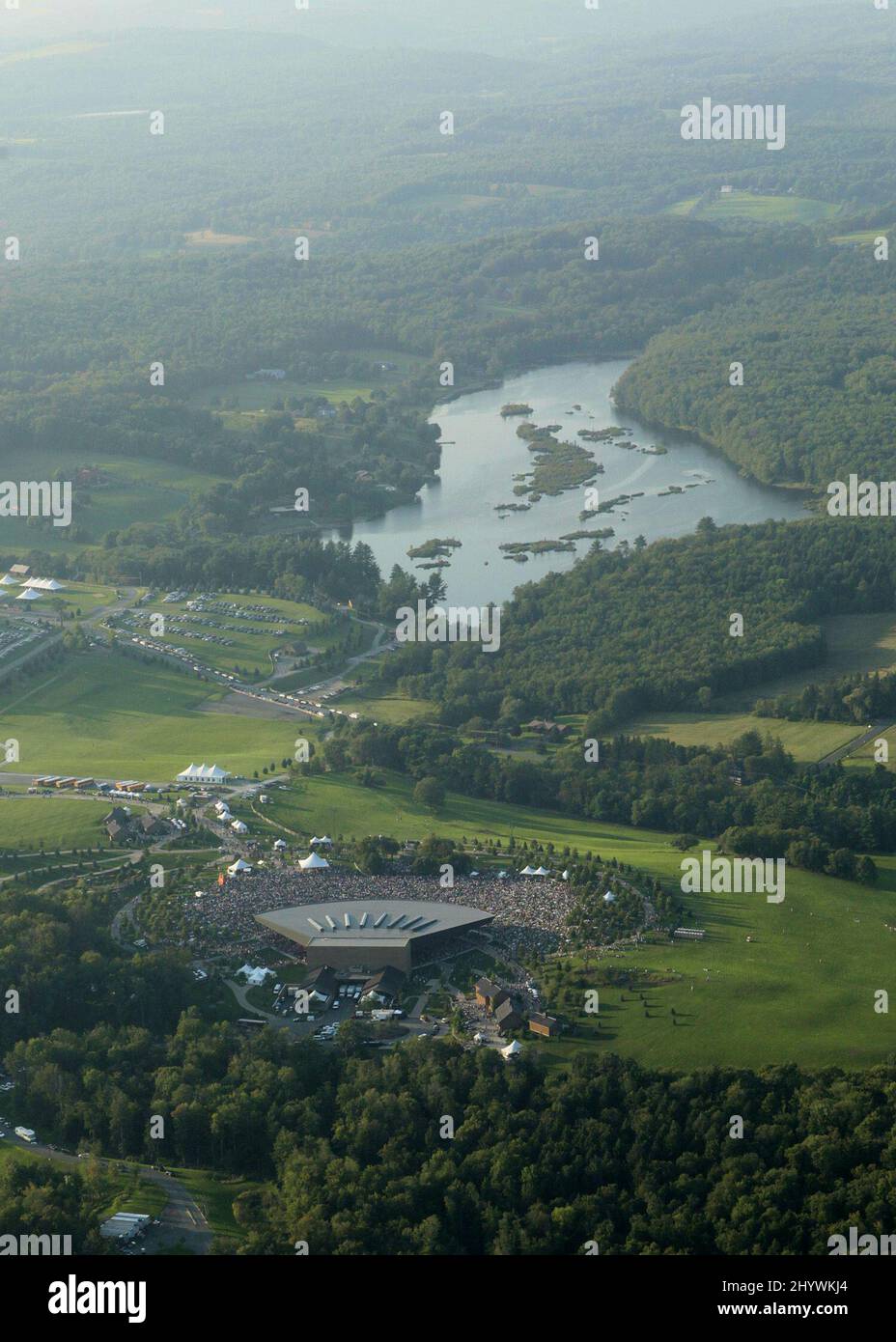 Le concert anniversaire du Woodstock Festival 40th a eu lieu au Woodstock Festival site original de 1969; The Bethel Woods Centre for the Arts, New York. Banque D'Images