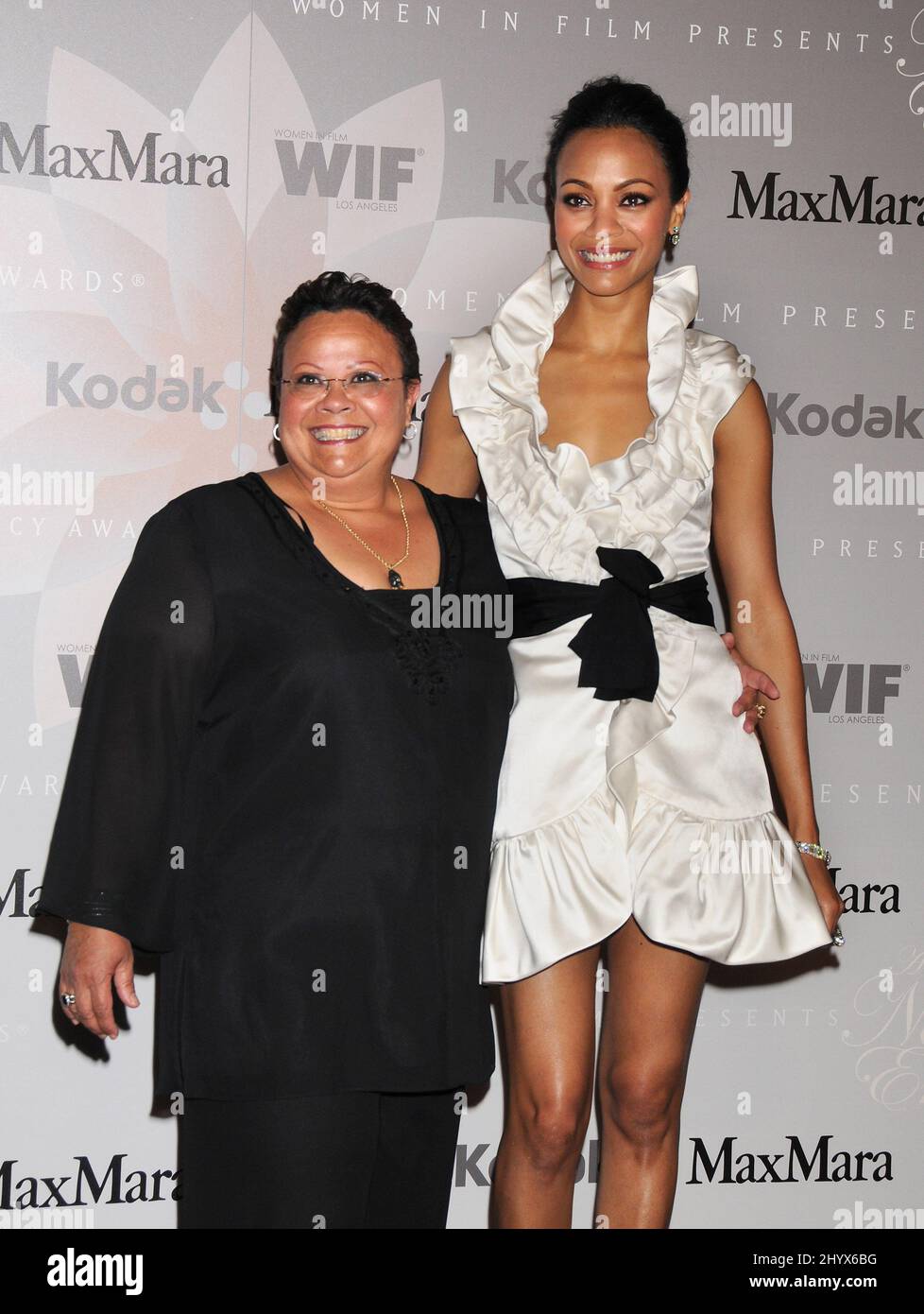 Zoe saldana and her mother Banque de photographies et d’images à haute