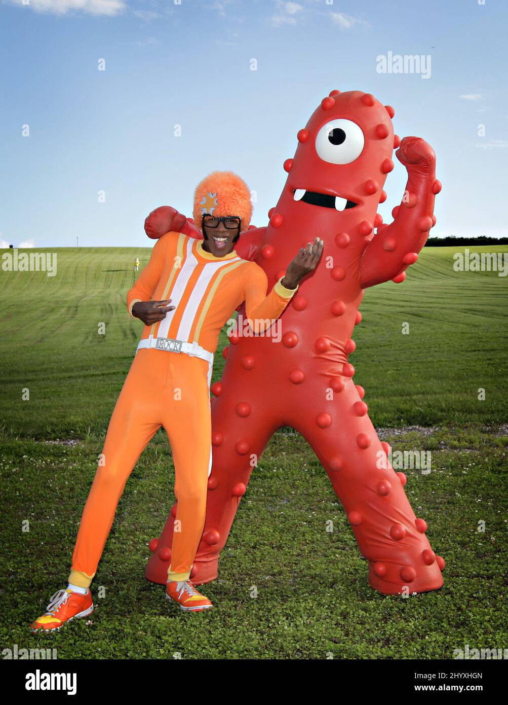 Yo Gabba Gabba Live! Donne le coup d'envoi « il y a une fête dans ma ville ! » Visite à Woodstock, New York. Banque D'Images