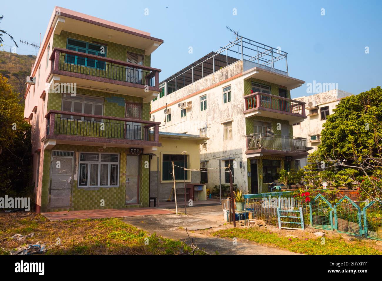 Tai O maisons près de la rive. Maison pittoresque. Jour ensoleillé. Île Lantau, Hong Kong, Chine. Janvier 2020. Banque D'Images Tai O maisons près de la rive. Maison pittoresque. Jour ensoleillé. Île Lantau, Hong Kong, Chine. Janvier 2020. Banque D'Images