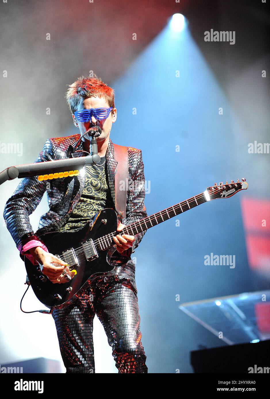 Matthew Bellamy, de Muse, se produit au Austin City Limits Music Festival qui a lieu à Zilker Park à Austin, au Texas, aux États-Unis. Banque D'Images